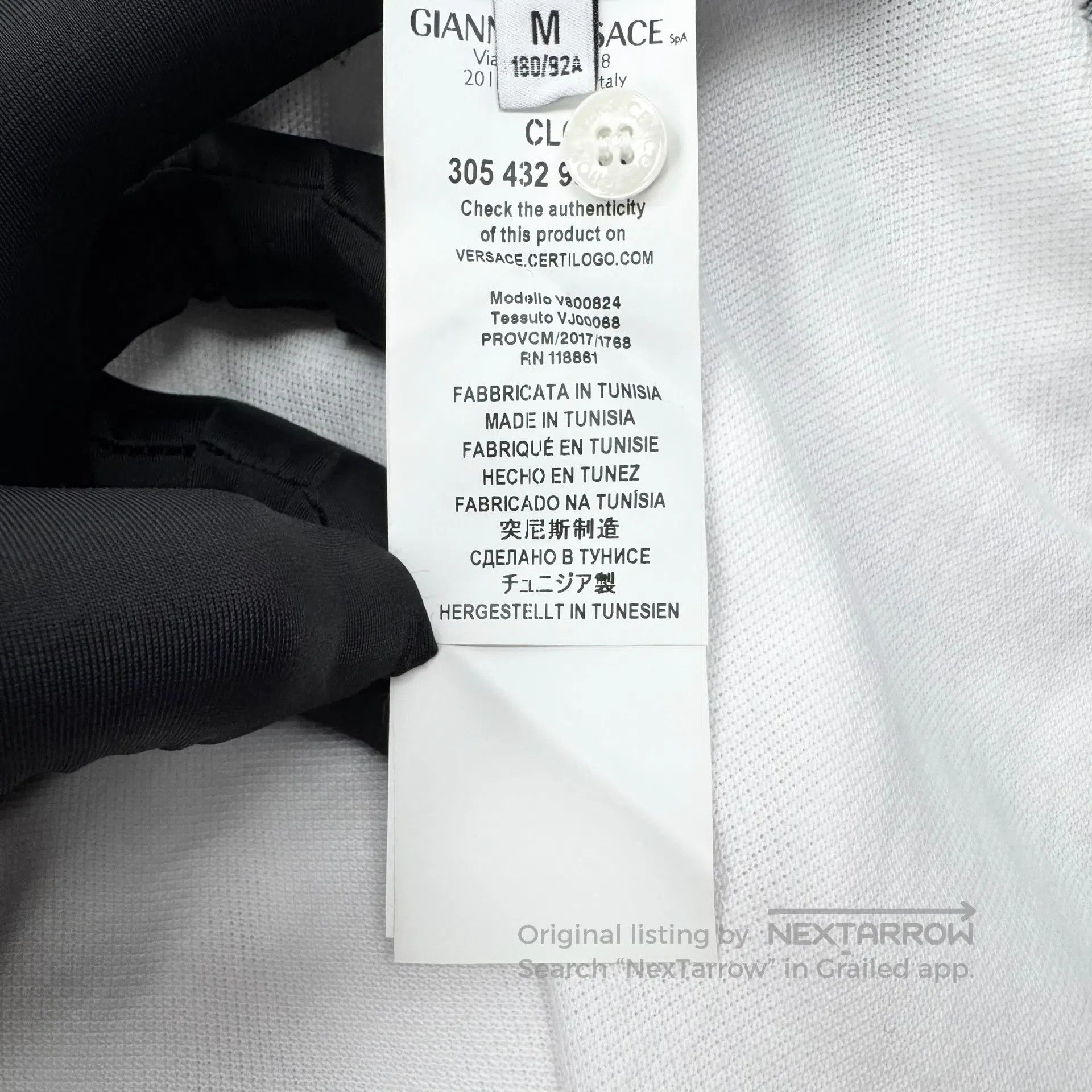 Versace Versace White Hem Medusa Metal Logo Side Geometric Logo Hi Size US M / EU 48-50 / 2 - 4 Thumbnail