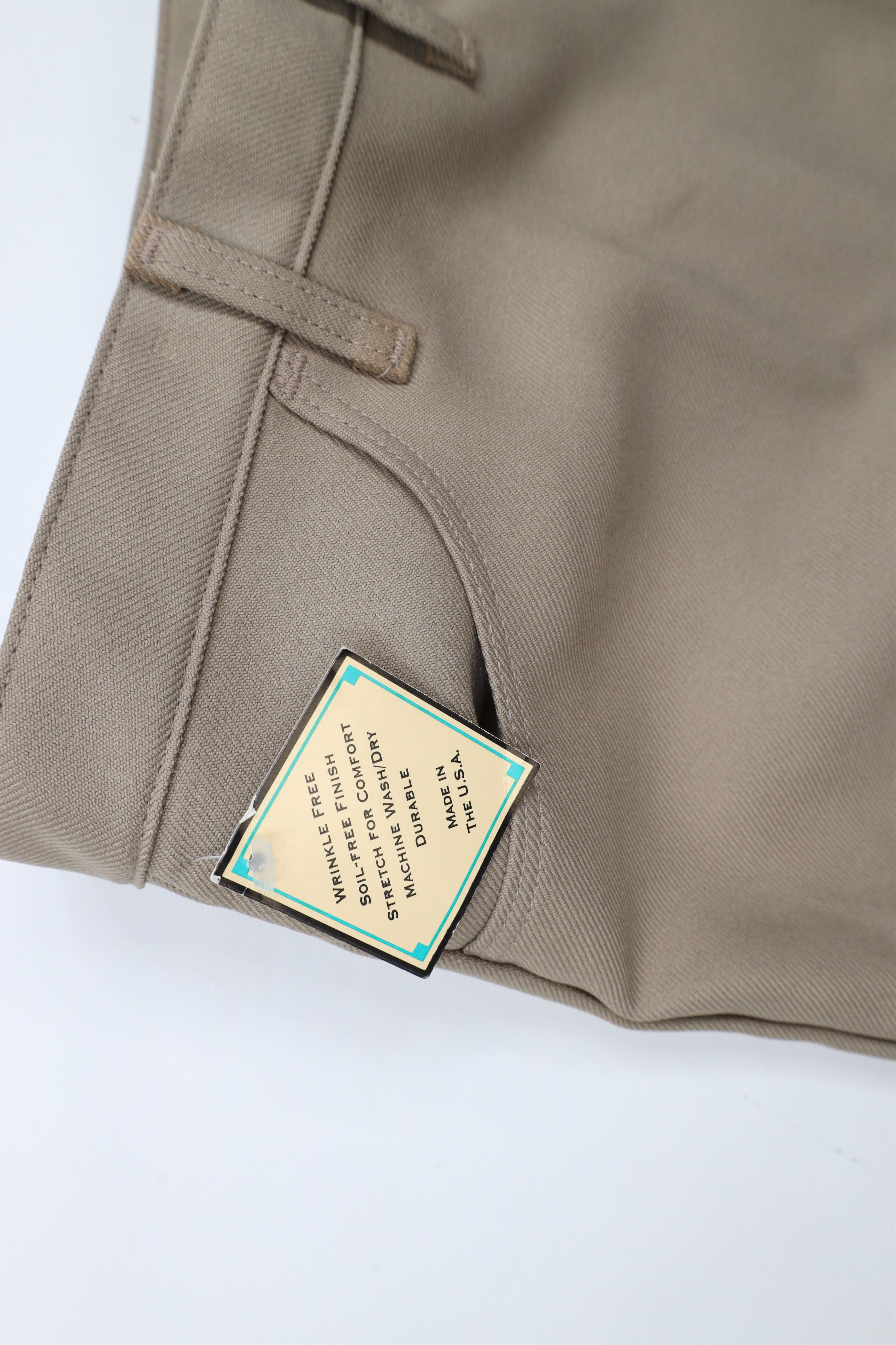 Vintage × Wrangler Deadstock Vintage 90s Wrangler Knit Wide Leg Pants Beige USA Size US 44 / EU 60 - 8 Thumbnail