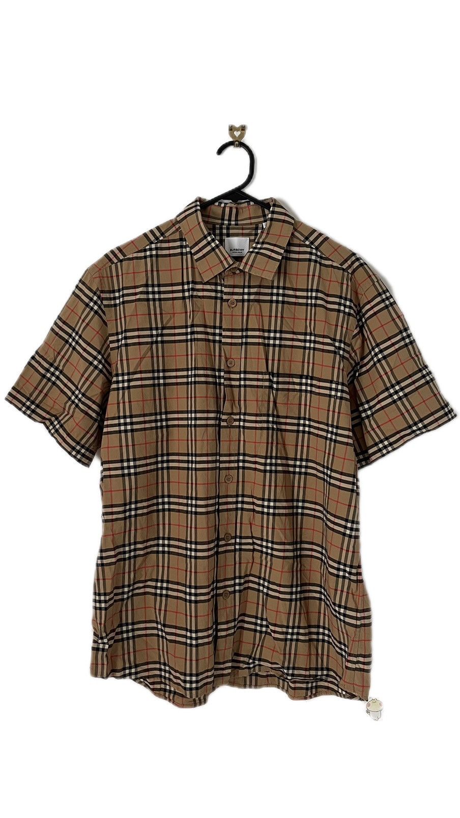 image of Burberry Ss Button Up, Men's (Size XL)