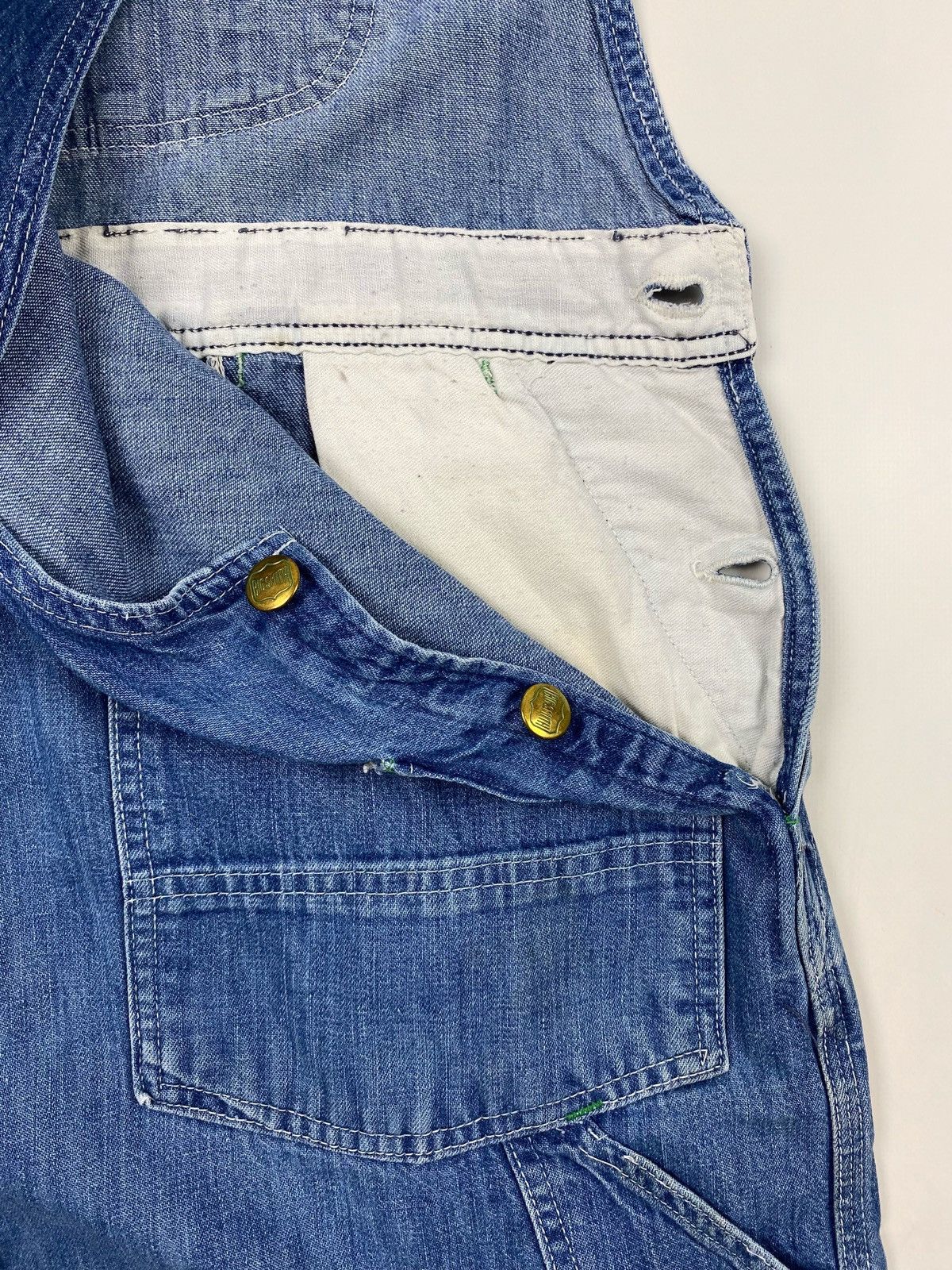 Vintage 1980’s Vintage Big Smith Blue Denim Bib Overalls Size US 34 / EU 50 - 17 Thumbnail