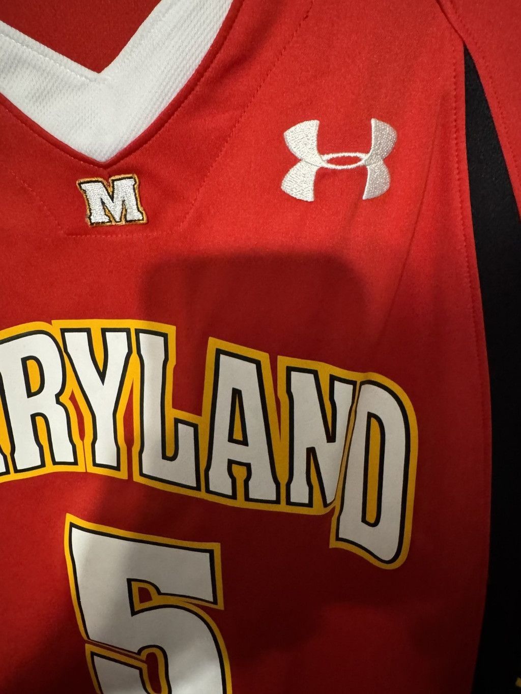 Under Armour Maryland Terps #5 Under Armour Men's Jersey Red Size XL Size US XL / EU 56 / 4 - 5 Thumbnail