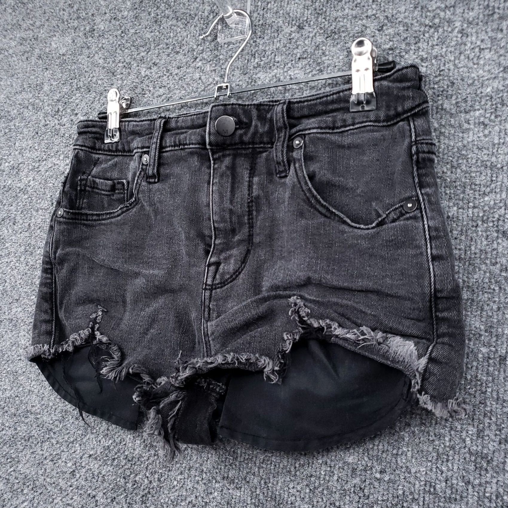 Mossimo Mossimo Shorts Womens Black Hot Pants High Rise Super Stretch Denim Size 6 Size 28" / US 6 / IT 42 - 3 Thumbnail