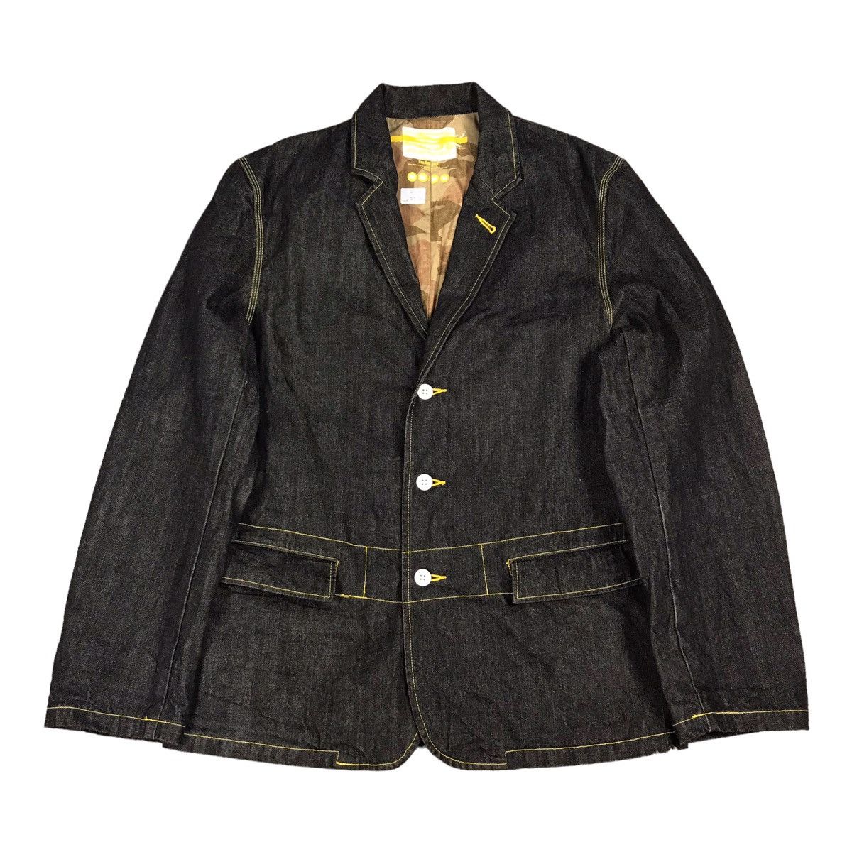 Swagger SWAGGER DENIM JACKET COAT YELLOW LINE STYLE Size US M / EU 48-50 / 2 - 1 Thumbnail
