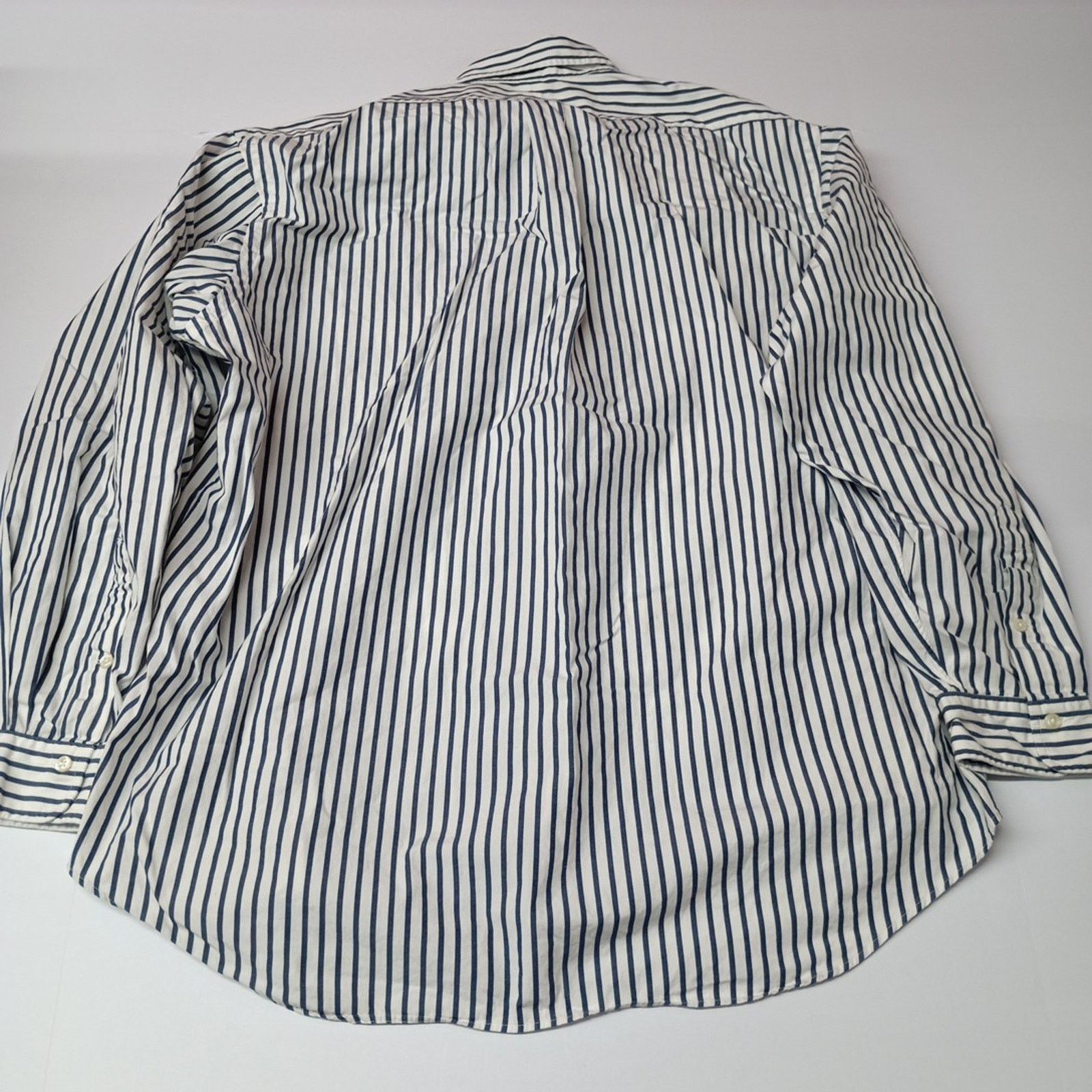 Polo Ralph Lauren Vintage Polo Ralph Lauren Striped Blue/White Shirt Size XL Size US XL / EU 56 / 4 - 7 Thumbnail
