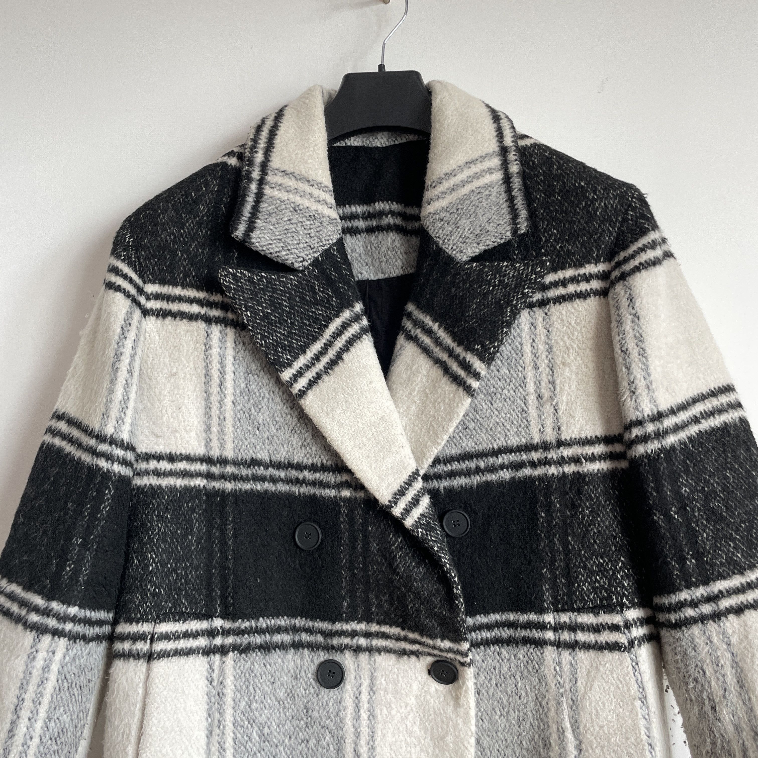Allsaints Allsaints Womens Lottie Check Double Breasted Coat Size M / US 6-8 / IT 42-44 - 5 Thumbnail