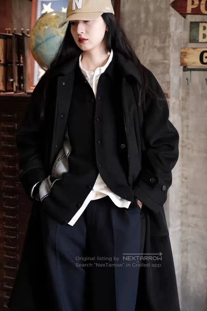 Mastercraft Union Labour Union Balmacaan Heavy Wool Trench Coat. Size M / US 6-8 / IT 42-44 - 1 Thumbnail