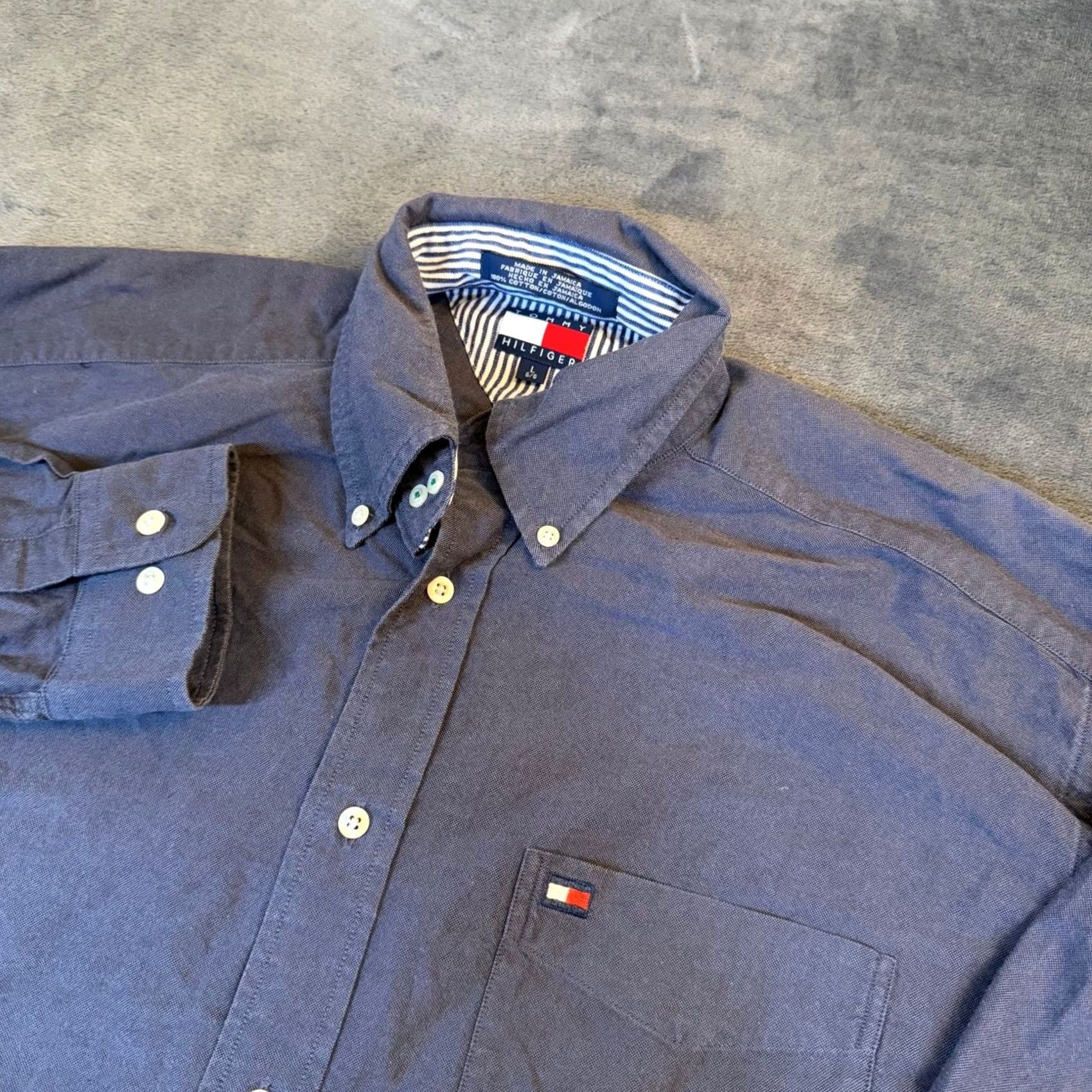 Tommy Hilfiger Tommy Hilfiger Oxford Button-Down Shirt Mens L Blue Long Sleeve Logo Pocket Size US L / EU 52-54 / 3 - 2 Thumbnail