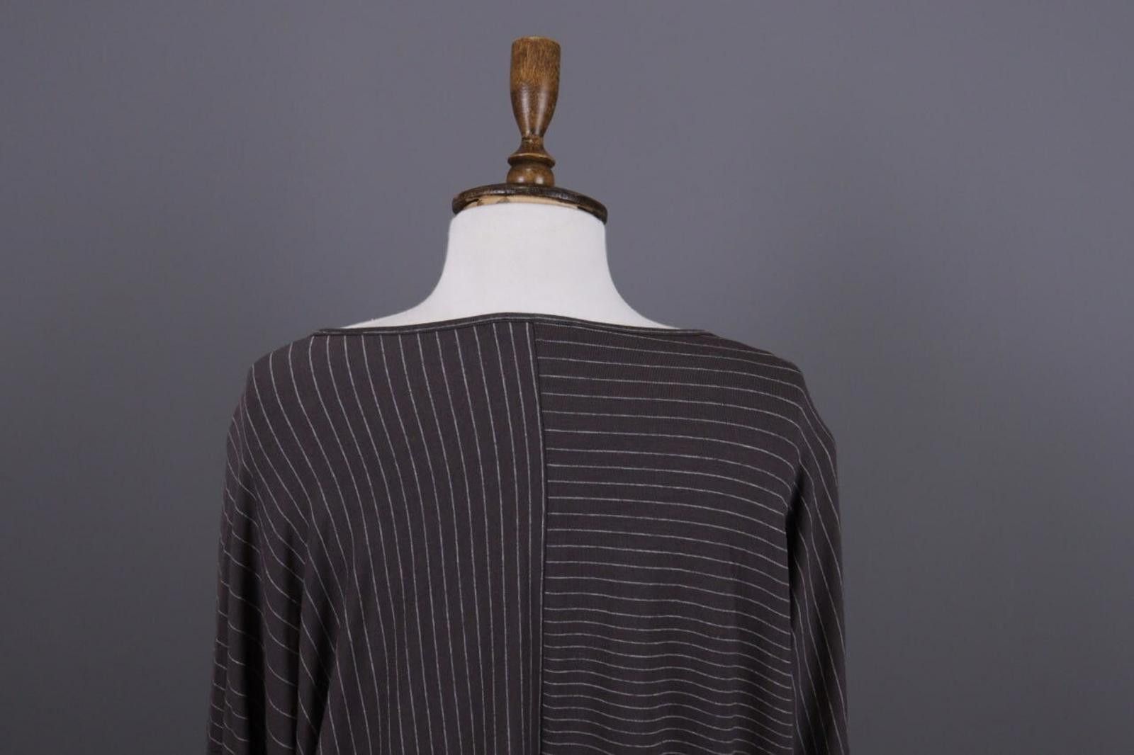 Oscar De La Renta Oska Brown Striped Relaxed Lagenlook Tunic Dress Size 2 Size XS / US 0-2 / IT 36-38 - 6 Thumbnail