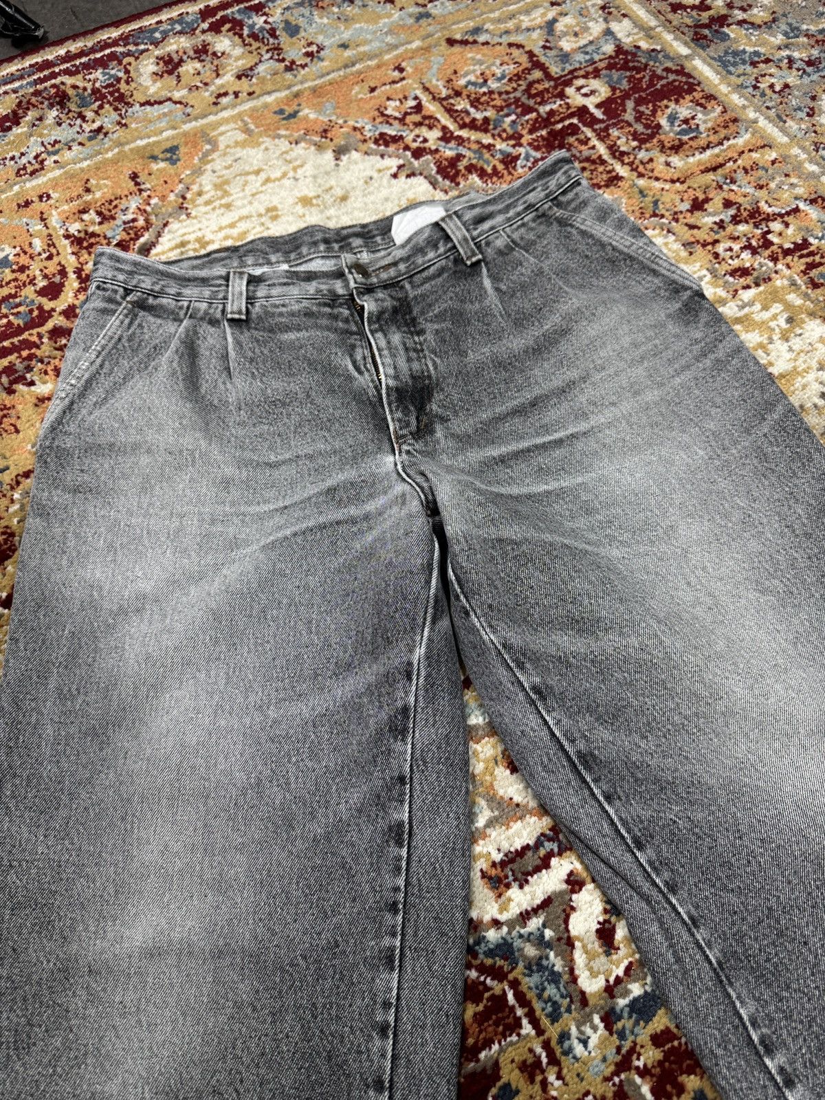 Other ᶠᵃⁿᶜʸᵍᵘʸ Vintage Baggy Washed Denim Jeans Wide leg Y2K Size US 33 - 7 Thumbnail