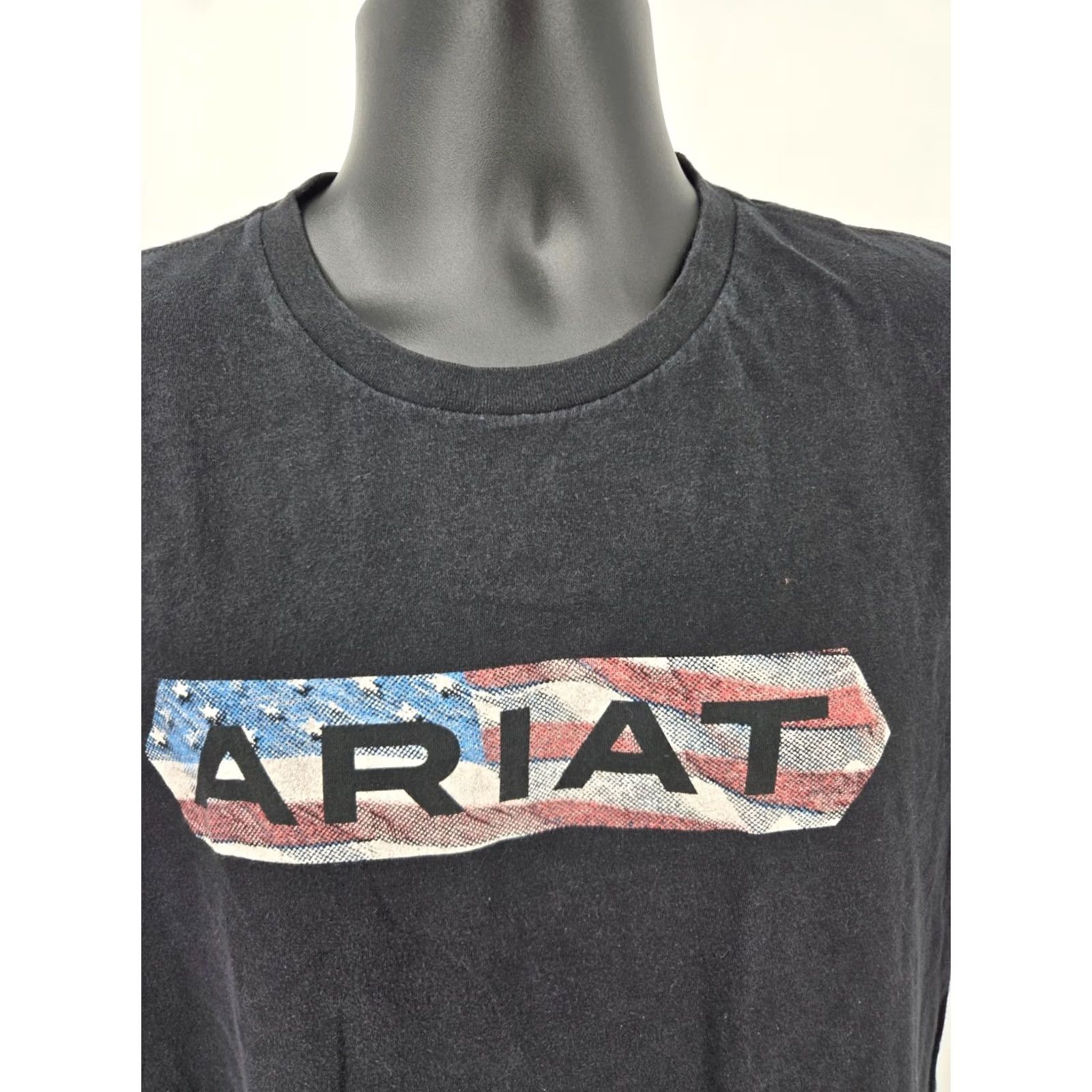 Ariat Ariat T-shirt Graphic Print US Flag Logo Short Sleeve Men L Black Crew Neck Shirt Size US L / EU 52-54 / 3 - 4 Thumbnail