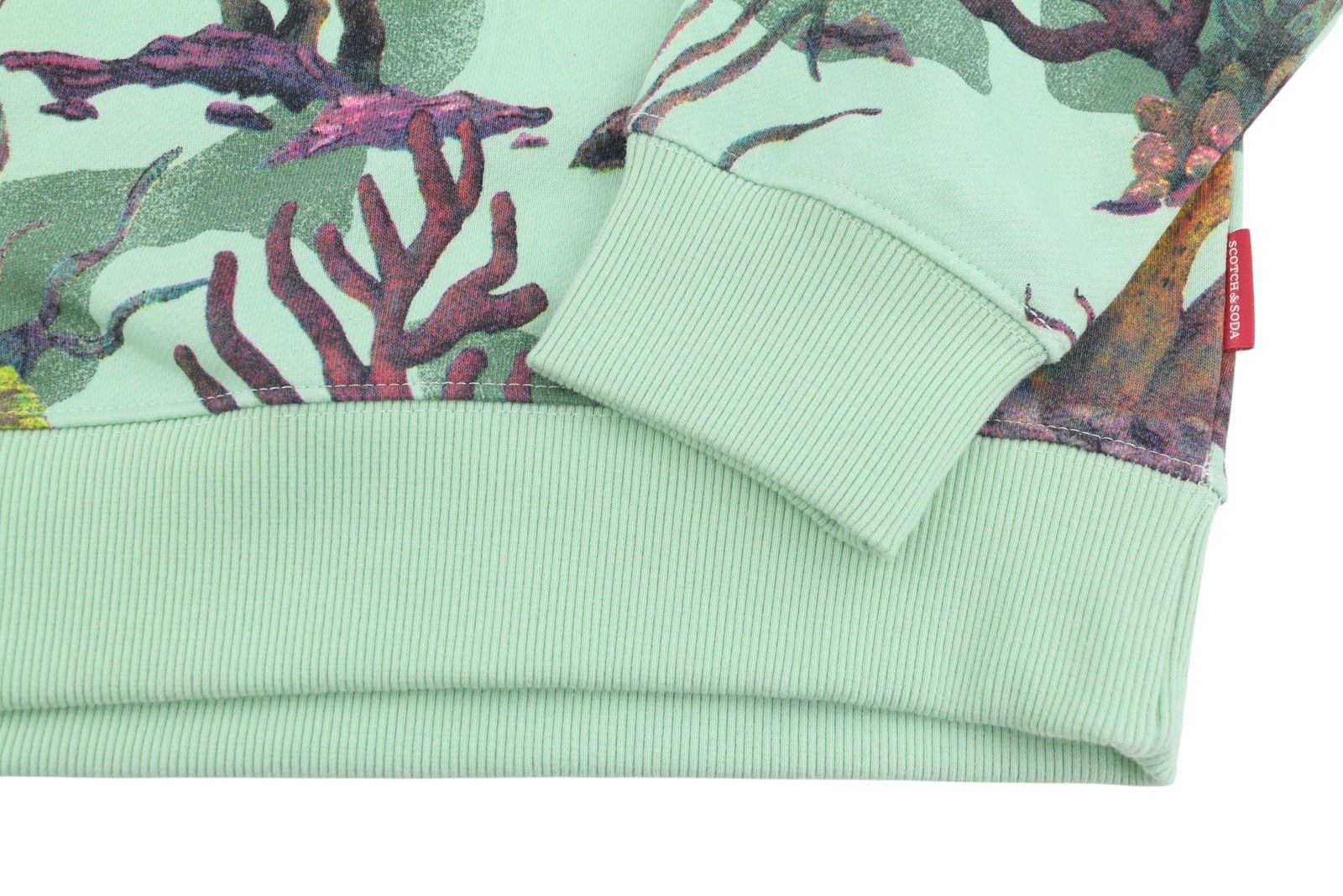Scotch & Soda M Green Coral Reff Aop Cotton Crew Neck 91027 Size US M / EU 48-50 / 2 - 6 Thumbnail
