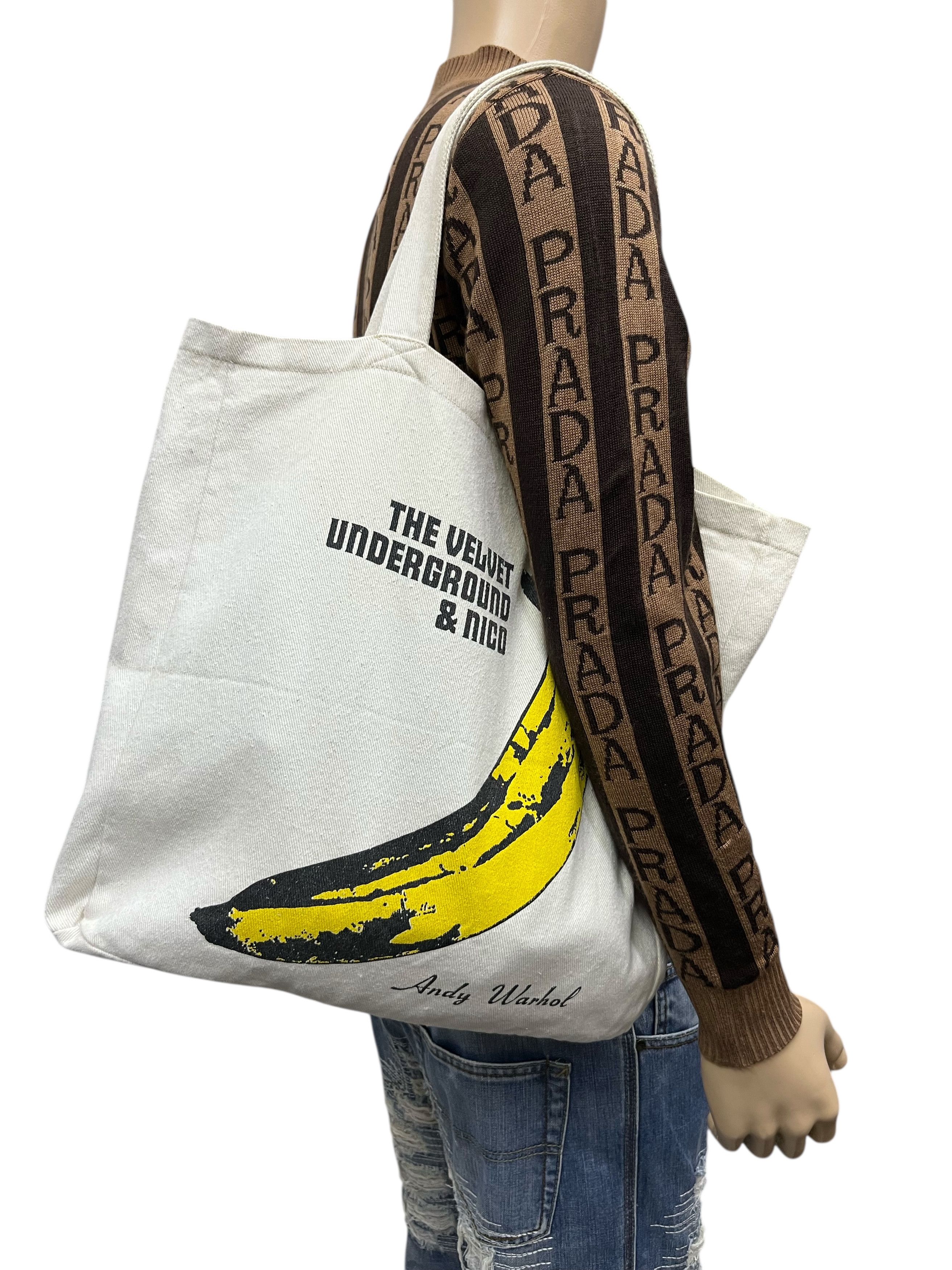 Andy Warhol Iconic The Velvet Underground & Nico Tote Bag in White, Men's