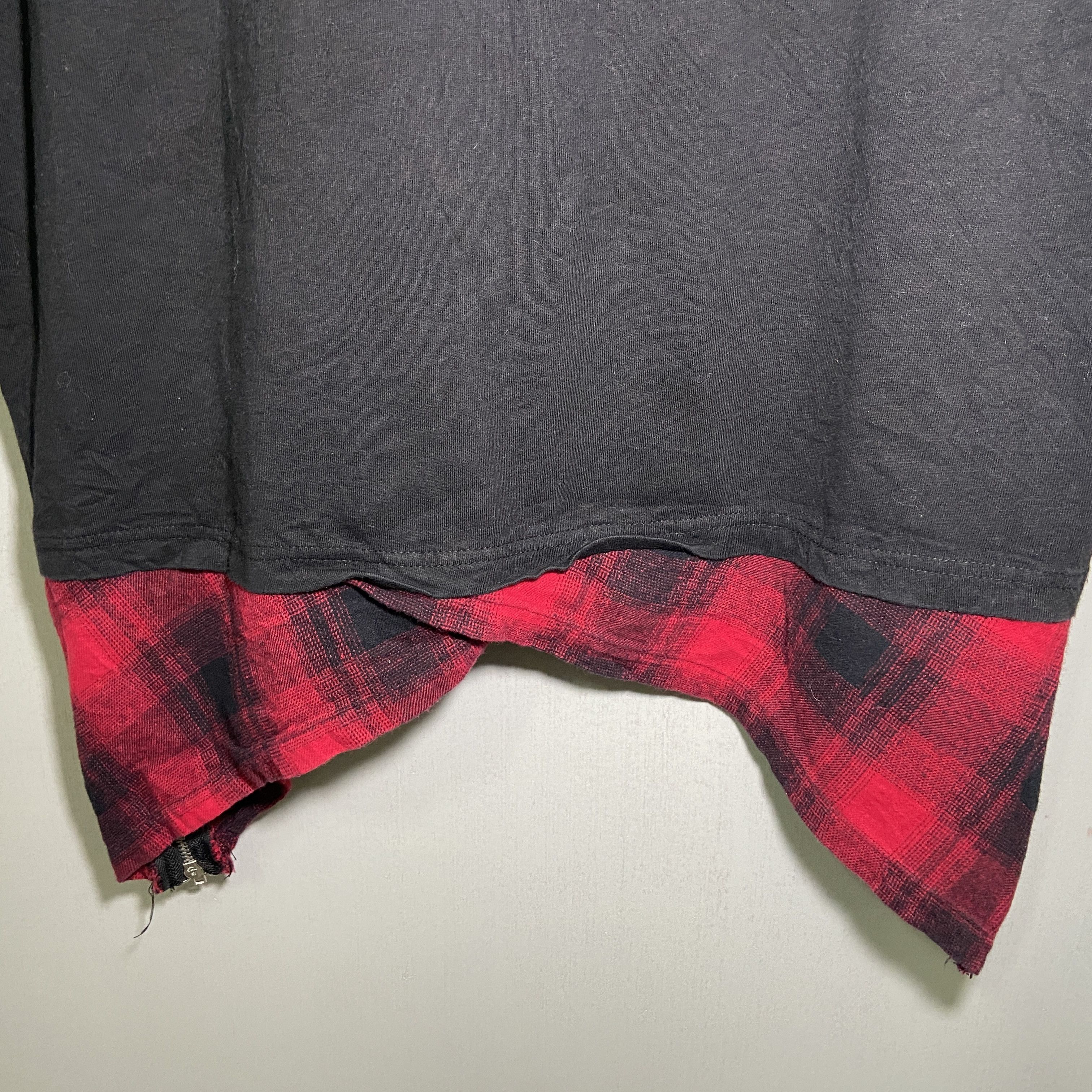 semanticdesign Semantic Design Punk Flannel Hem Tee L | Japan Y2K Grunge Size US L / EU 52-54 / 3 - 5 Thumbnail
