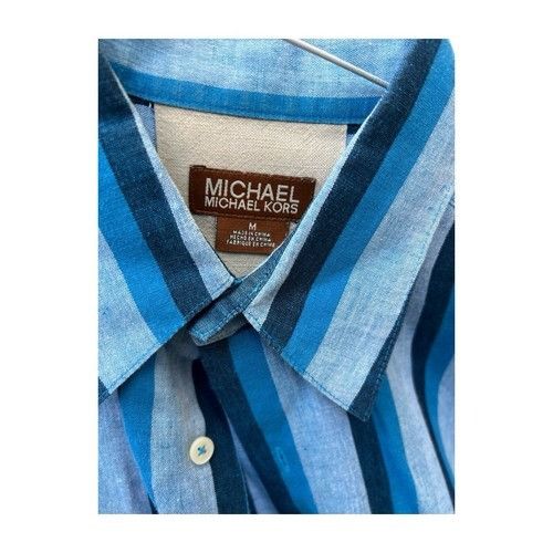 Michael Kors Michael Kors Men's Size Medium Long Sleeve Button Up Striped Size US M / EU 48-50 / 2 - 2 Thumbnail