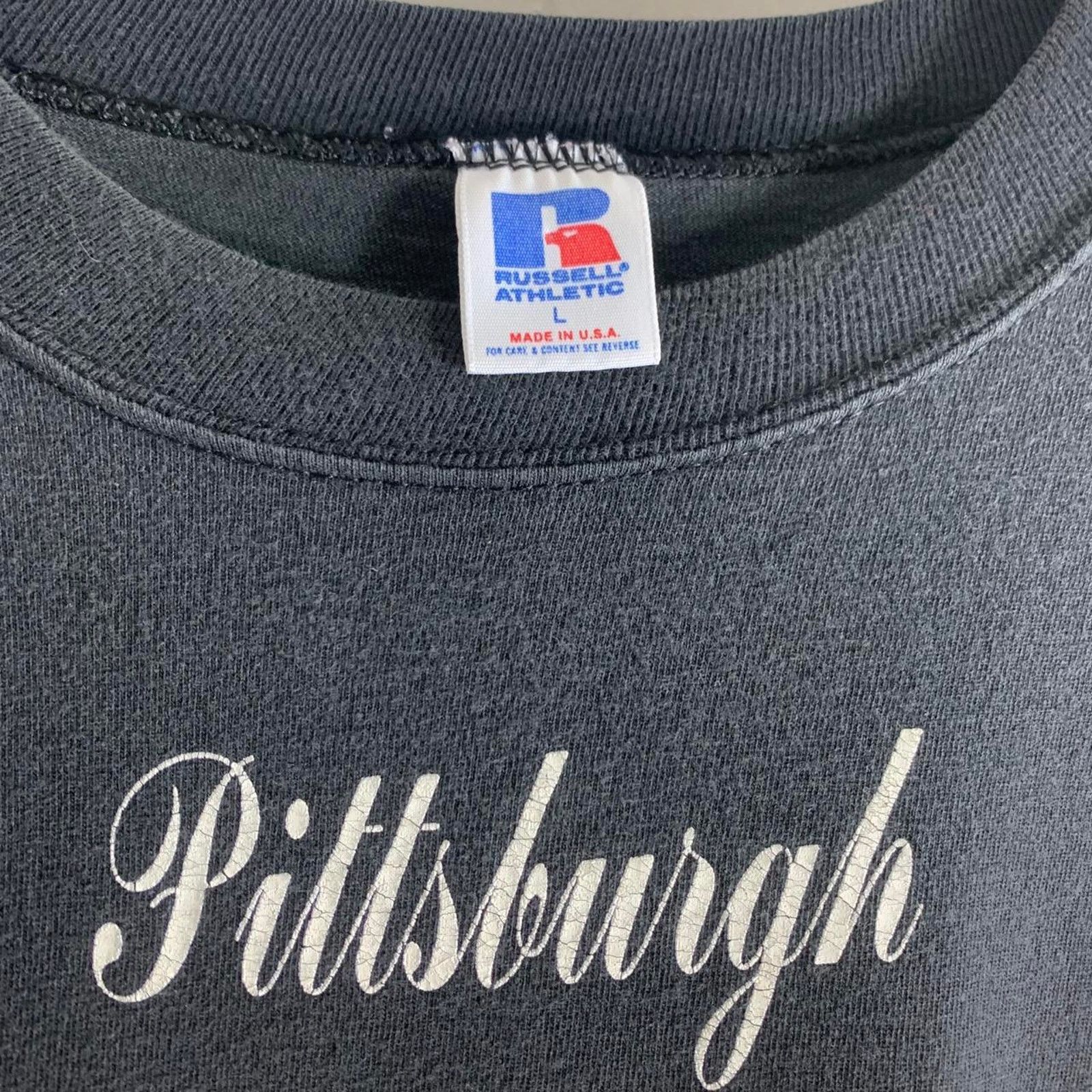 Russell Athletic vintage 90s NFL PITTSBURGH STEELERS FOOTBALL tee shirt LARGE Size US L / EU 52-54 / 3 - 3 Thumbnail