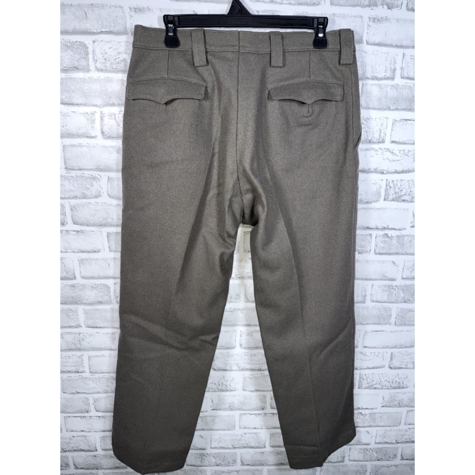 Vintage VINTAGE German Military Green Wool K48 Pants 32x29 Mens Regular 32x29 Wool Military Green Pants Size US 32 / EU 48 - 6 Thumbnail