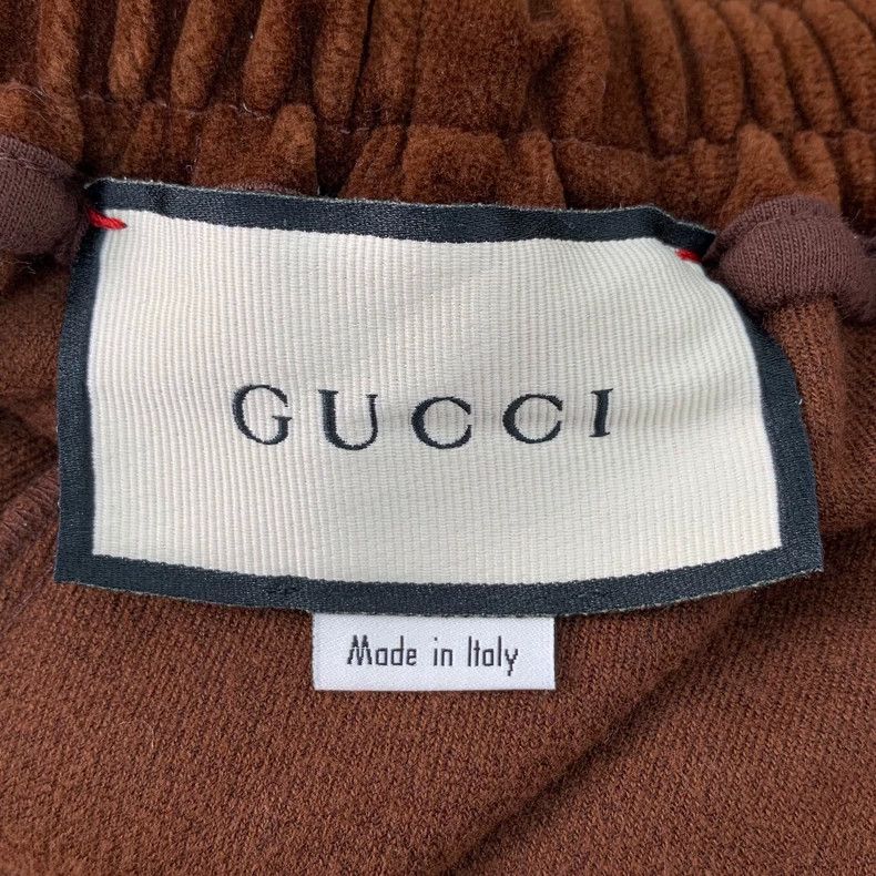 Gucci Gucci Size XS Brown side logo printed cotton drawstring cas Size US 27 - 6 Thumbnail