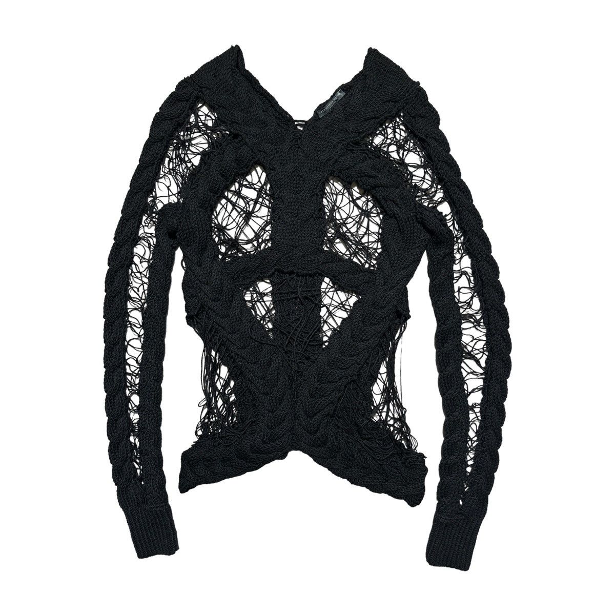 Alexander McQueen RARE 2003 skeleton webbed knit | Grailed