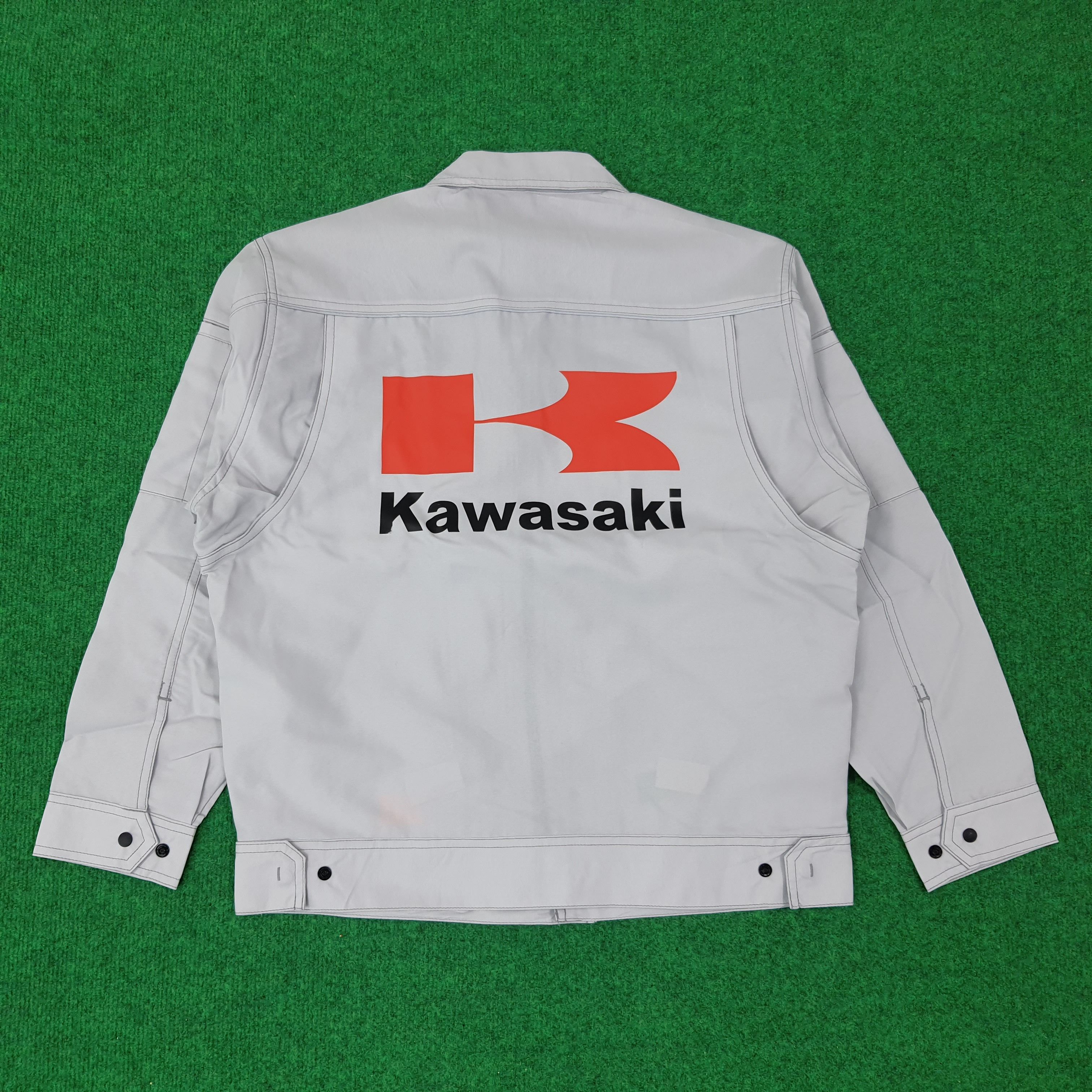 Japanese Brand × Vintage Vintage KAWASAKI Japan Racing Biker Jacket C232N19 Size US M / EU 48-50 / 2 - 1 Thumbnail