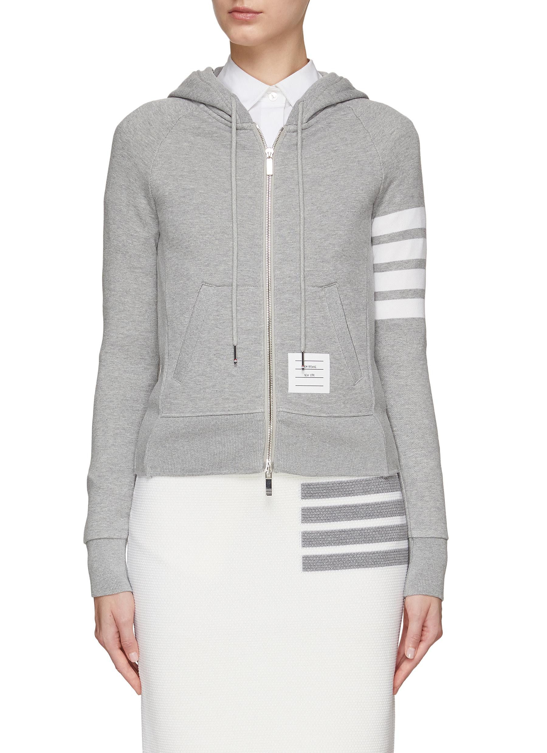 Thom Browne o1s22i1n0924 4-Bar Hoodie in Grey Size M / US 6-8 / IT 42-44 - 1 Thumbnail