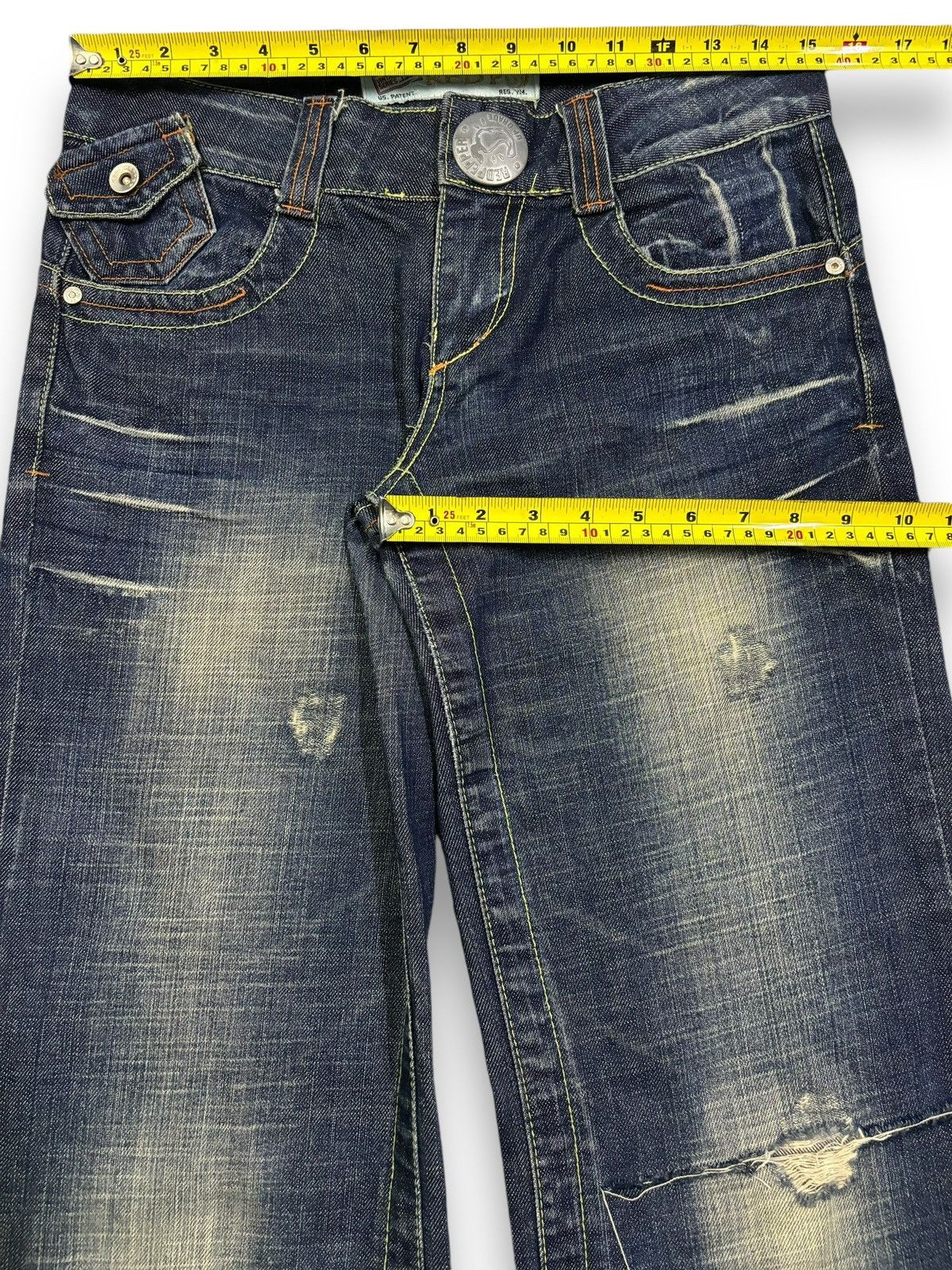 Vintage Japanese Brand Flare Wide Leg Distressed Punk Jeans