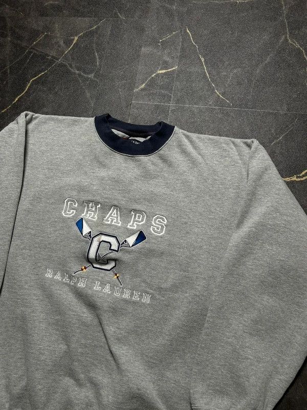 Chaps Ralph Lauren Chaps Ralph Lauren Grey Sweatshirt Classic VIntage Size US L / EU 52-54 / 3 - 1 Thumbnail