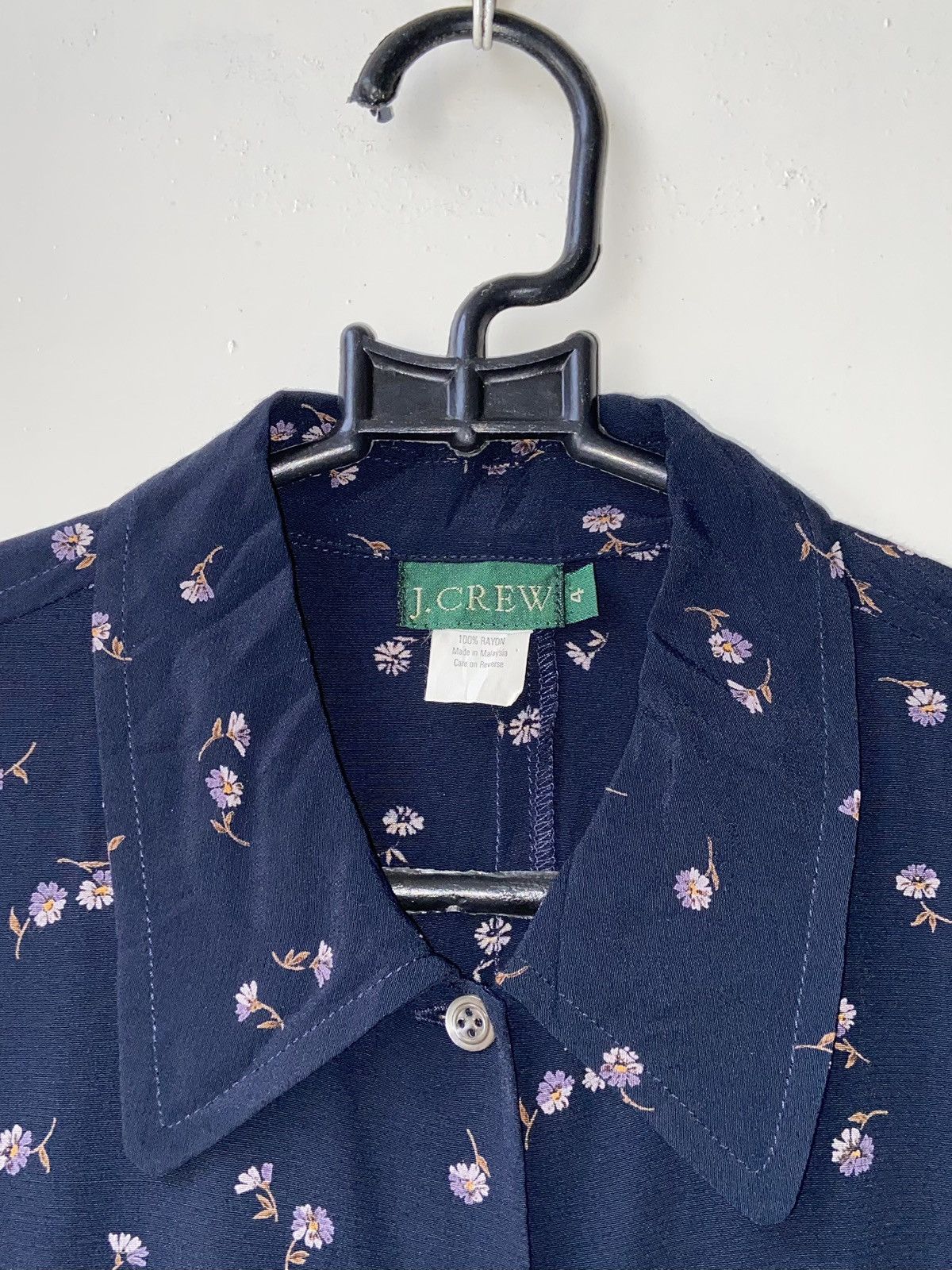 J.Crew J.CREW Navy Flower Pattern Shirt Size US XS / EU 42 / 0 - 14 Thumbnail