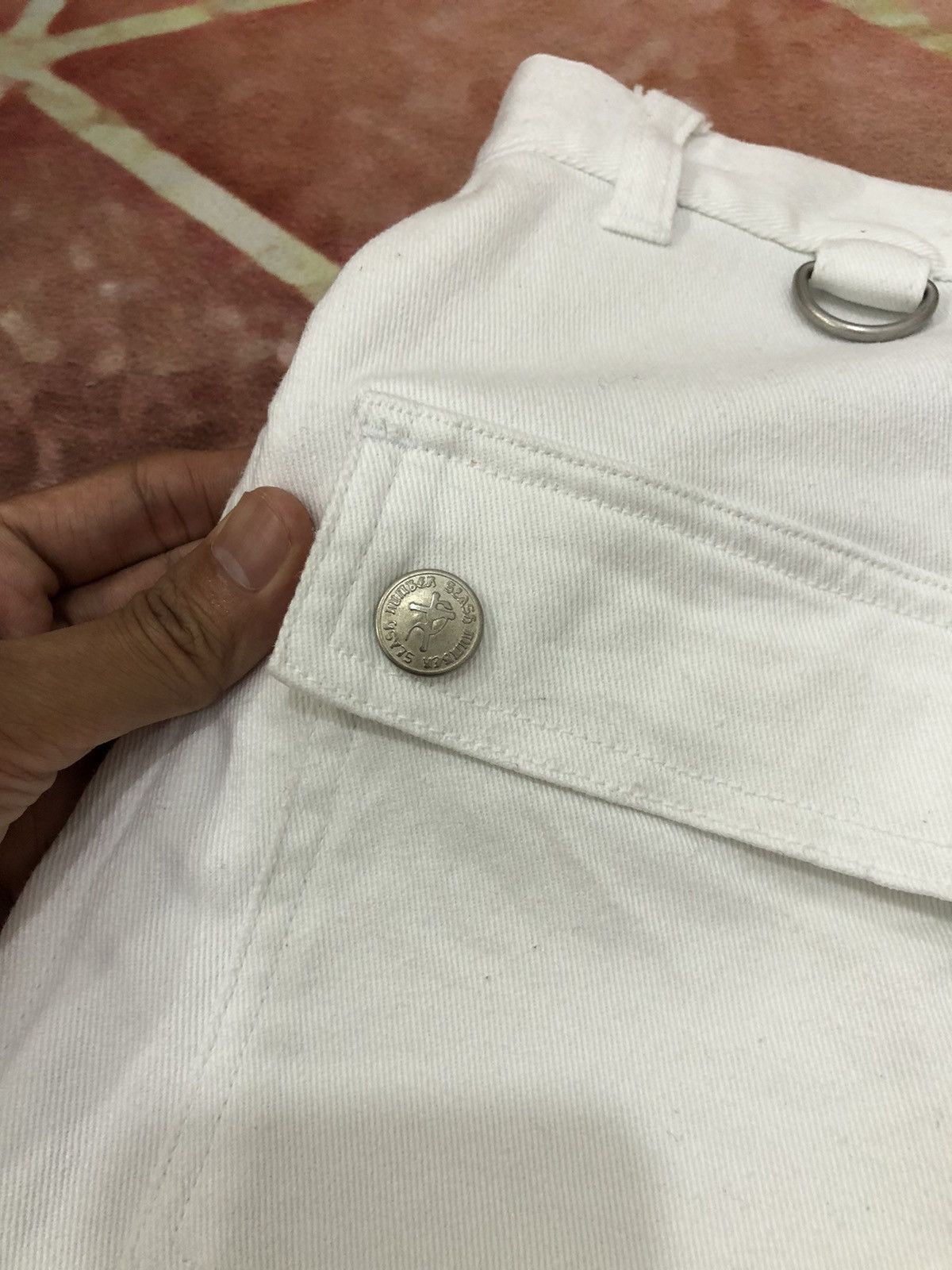 Japanese Brand Slash Number Multipocket Tactical Cargo White Pants Size US 28 / EU 44 - 14 Thumbnail