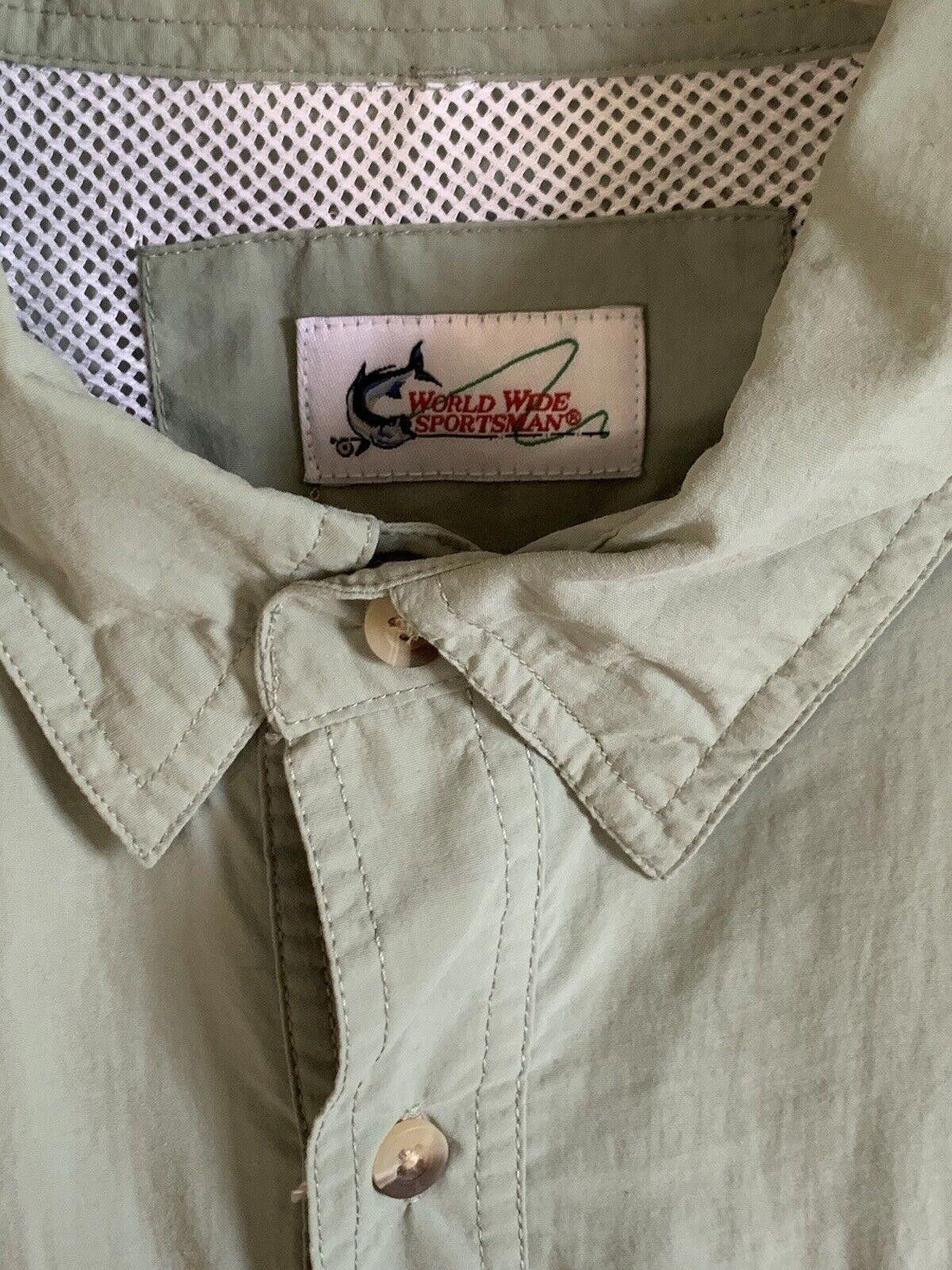 Designer World Wide Sportsman Mens 3XL VENTED Fishing Shirt Size US XXL / EU 58 / 5 - 4 Thumbnail