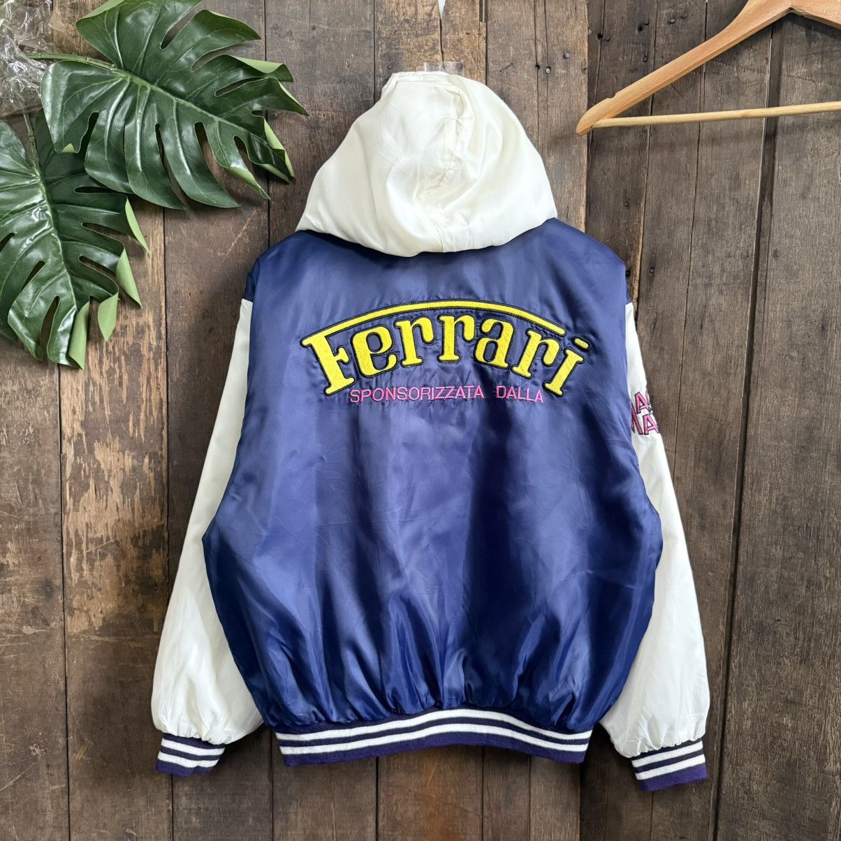 Ferrari Vintage Ferrari Magneti Marelli Bomber Hooded Jacket Size US M / EU 48-50 / 2 - 2 Thumbnail