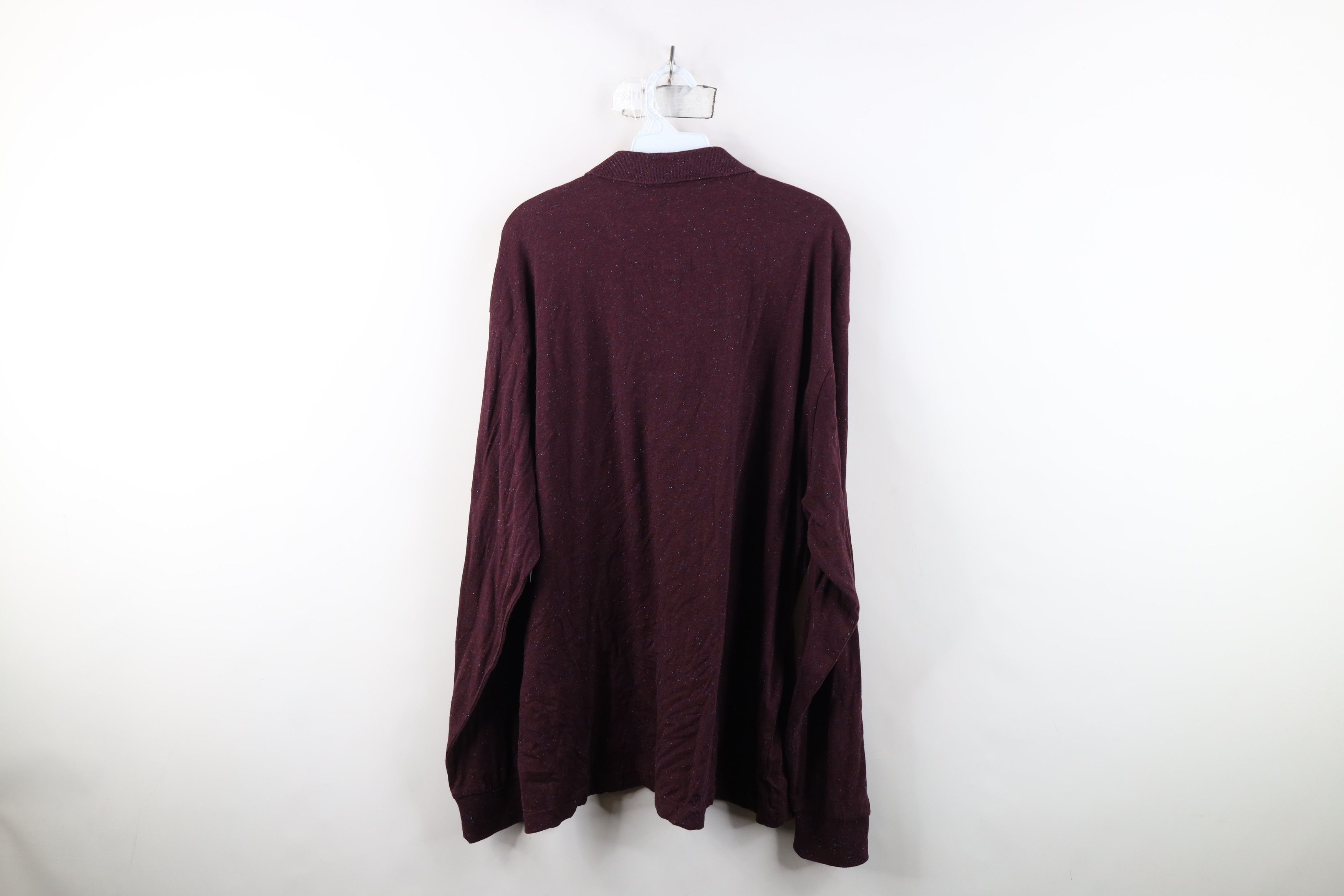 Orvis Vintage Orvis Fleck Cotton Knit Long Sleeve Rugby Polo Shirt Size US XL / EU 56 / 4 - 9 Thumbnail