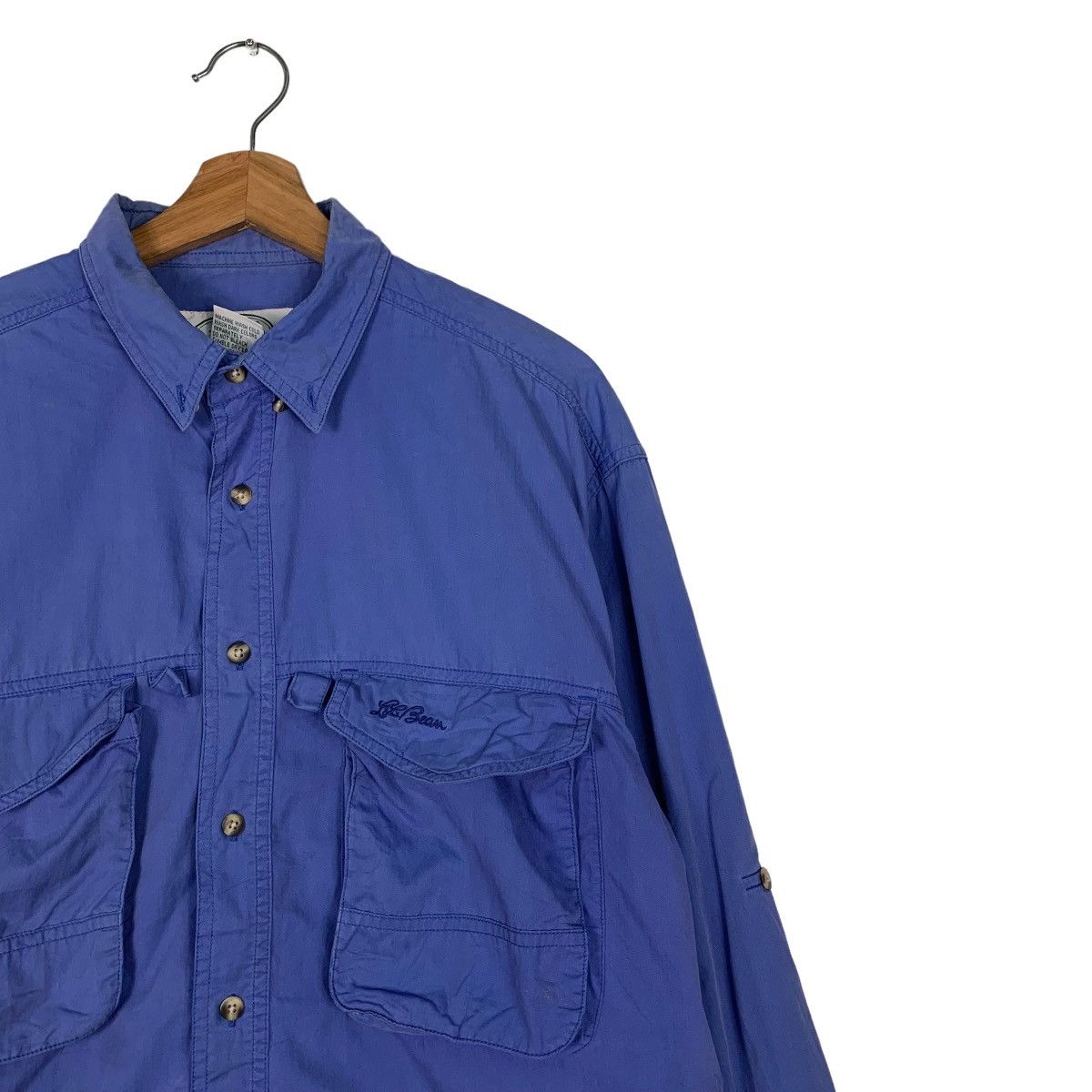 L.L. Bean L.L BEAN Blue Flannel / Button Up Shirt #0155-C8 Size US M / EU 48-50 / 2 - 6 Thumbnail