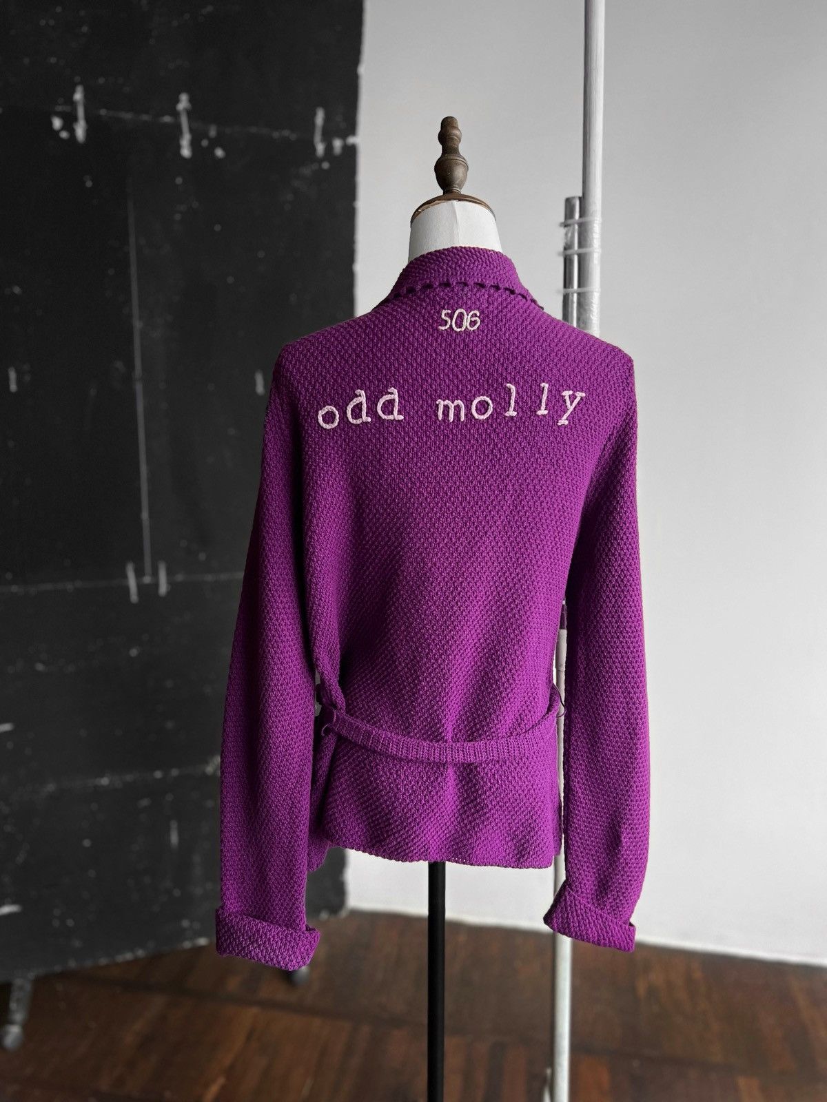 Odd Molly Odd Molly Womens 506 Purple Long Sleeve Knit Cotton Cardigan Size L / US 10 / IT 46 - 3 Thumbnail