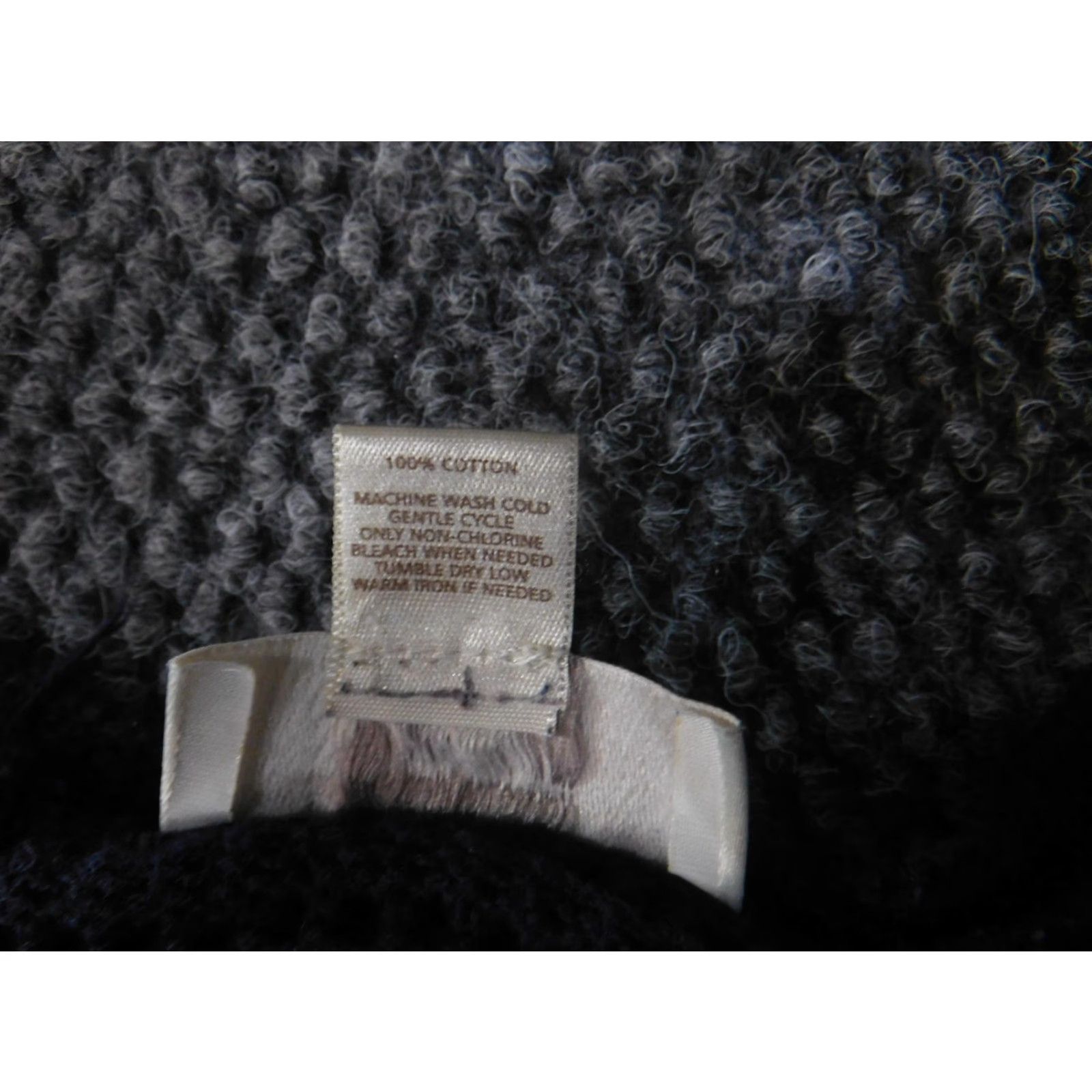Loft LOFT Sweater Women Large Navy Blue Open Knit 3/4 Sleeve Pullover Crewneck 100% Cotton Crochet Accents Womens Size L / US 10 / IT 46 - 6 Thumbnail