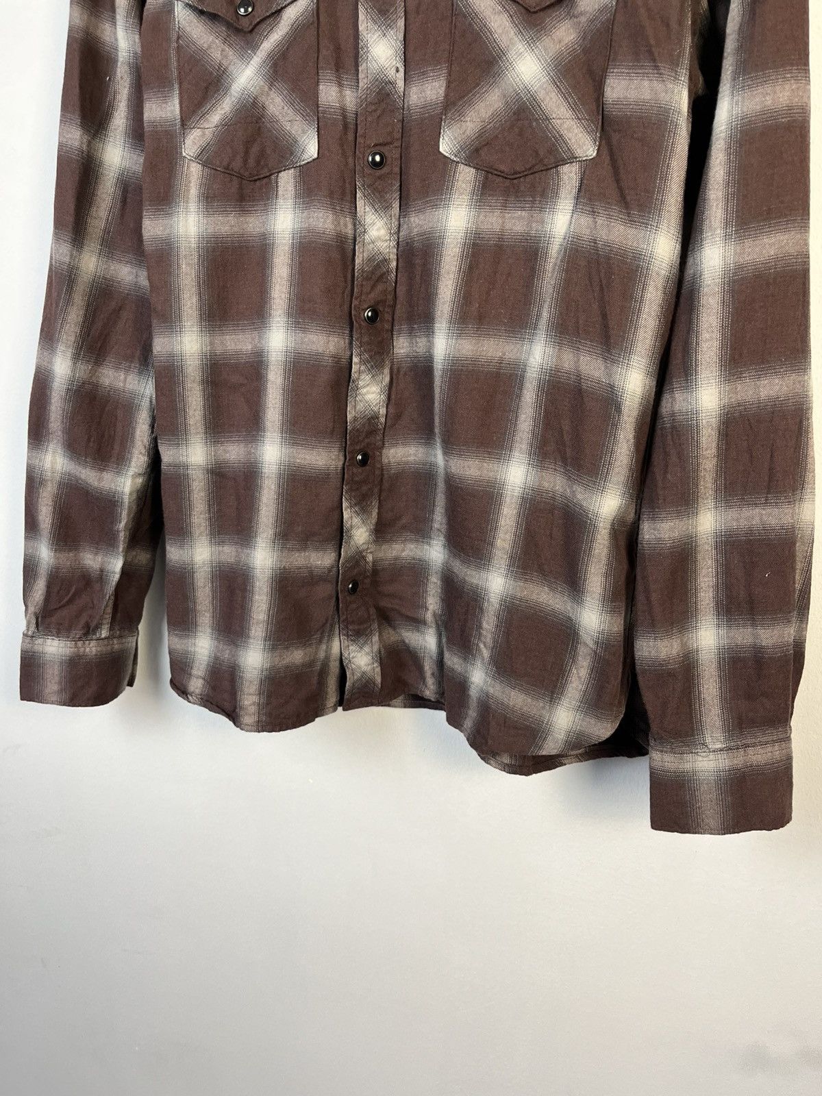 Allsaints All Saints Cotton Plaid Long Sleeve Shirt Size US S / EU 44-46 / 1 - 4 Thumbnail