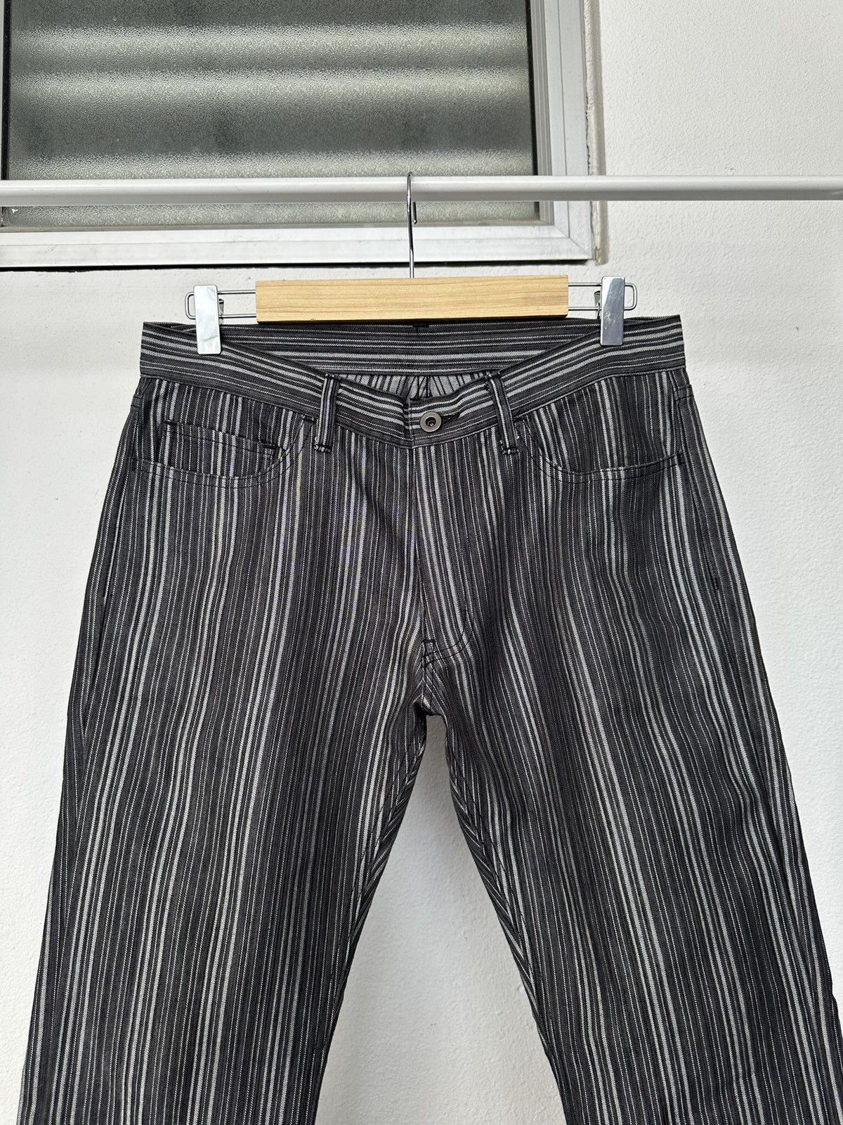 Share Spirit Homme 2000's Edge Rupert Wabash stripe denim flared jeans Size US 31 - 8 Thumbnail