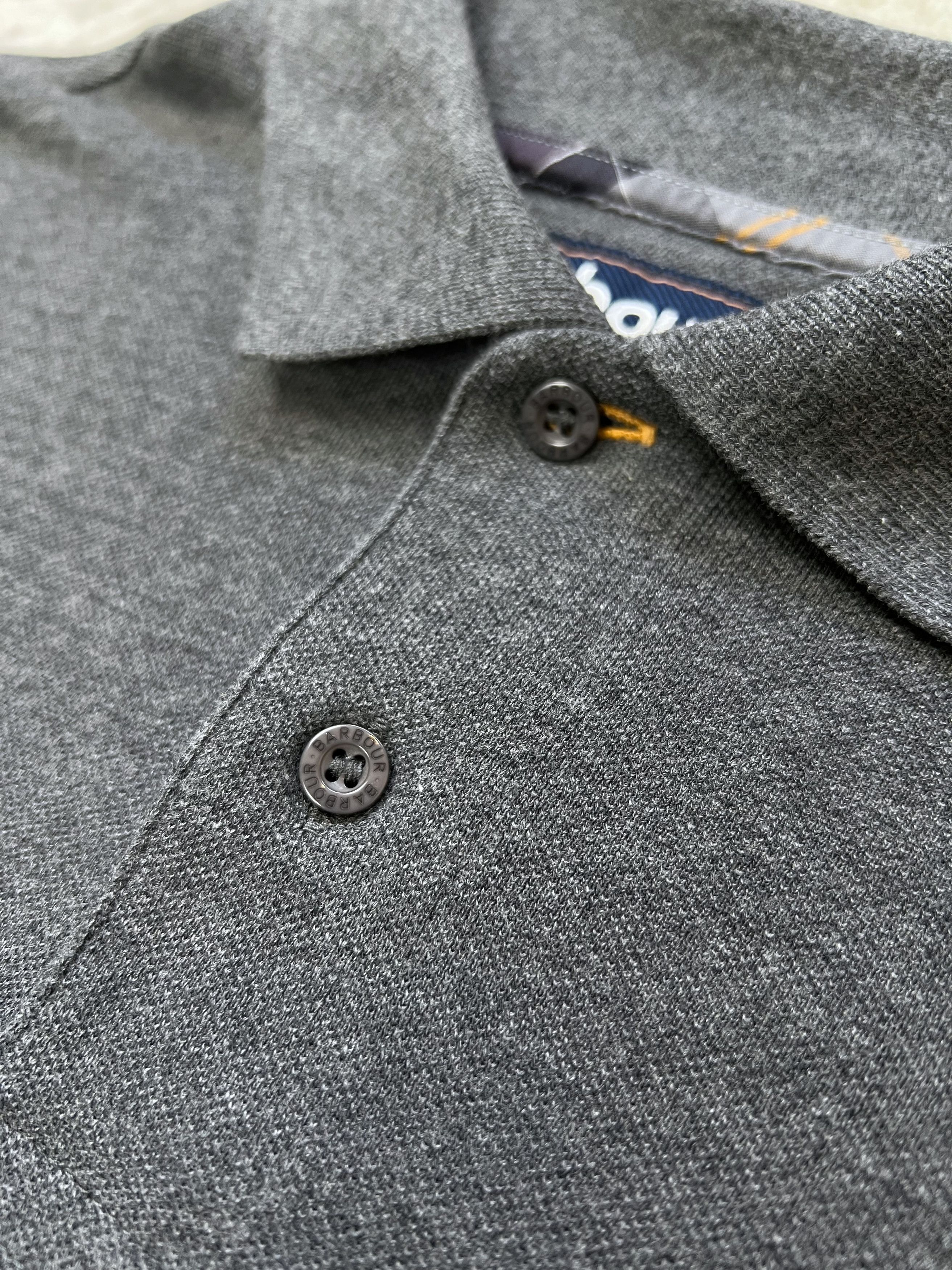 Barbour Barbour Tartan Piqué Polo Shirt Charcoal Grey ~XL Size US XL / EU 56 / 4 - 5 Thumbnail
