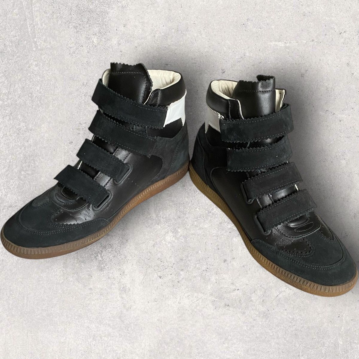 Isabel Marant Isabel Marant Black Suede Bilsy Wedge Sneakers Size US 9 / EU 42 - 3 Thumbnail