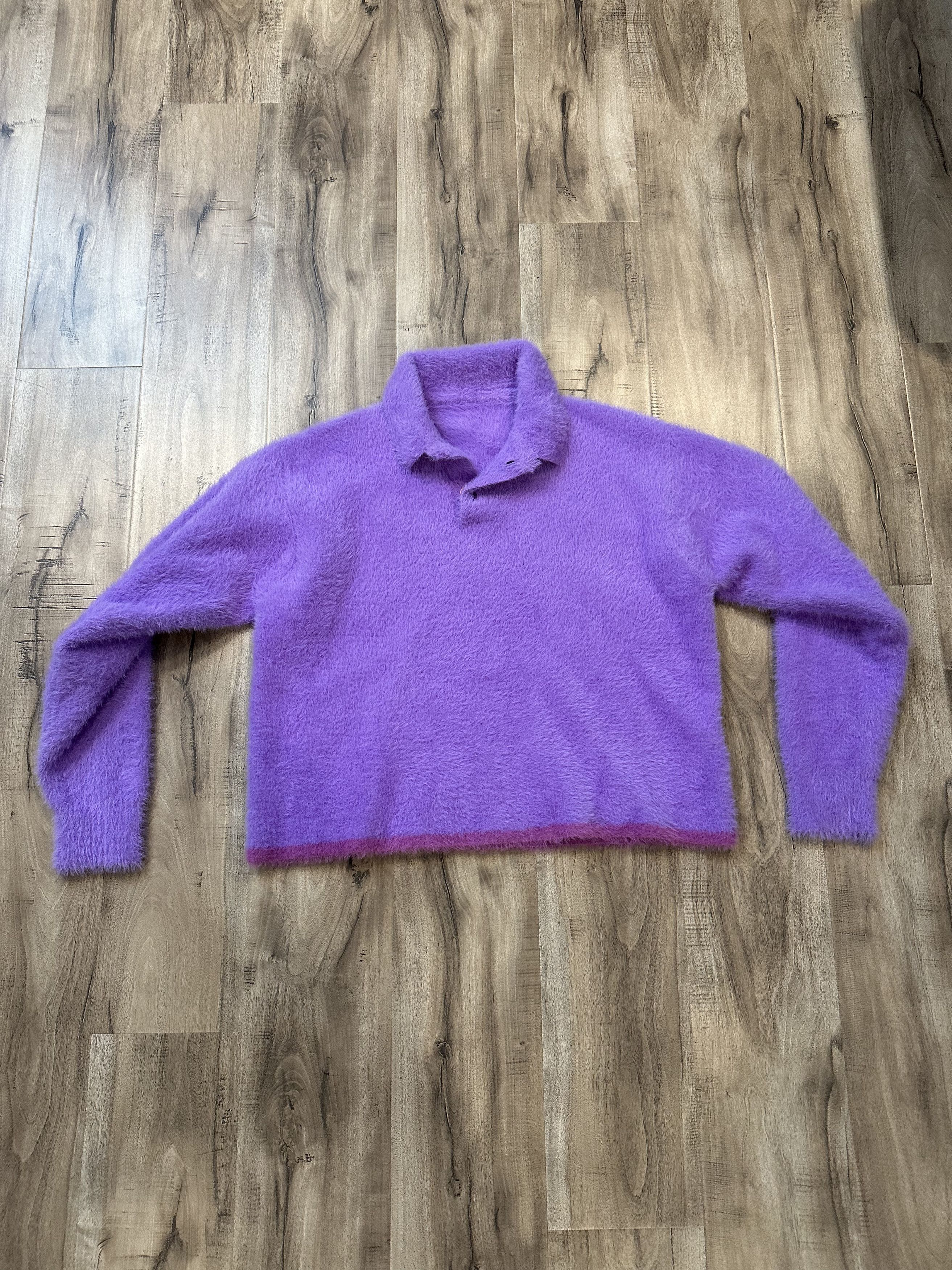 image of Jacquemus Le Polo Neve in Purple Magenta, Men's (Size XS)