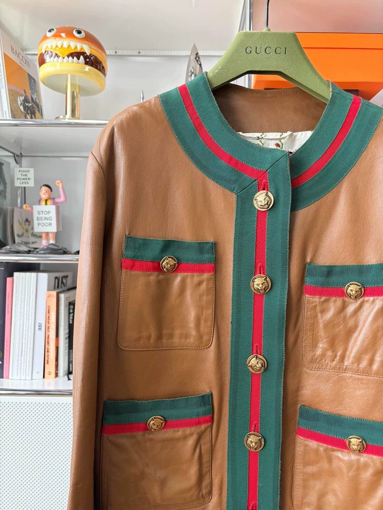 Gucci Gucci Catwalk brown lambskin four-pocket leather jacket Size XS / US 0-2 / IT 36-38 - 2 Thumbnail