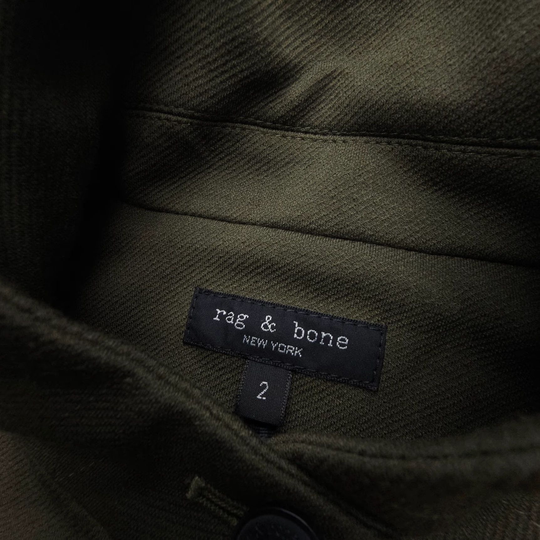 Rag & Bone VINTAGE Rag & Bone Slade Blazer Army Green Size 2 Knit Stretch Viscose Wool Military EUC Size XS / US 0-2 / IT 36-38 - 3 Thumbnail