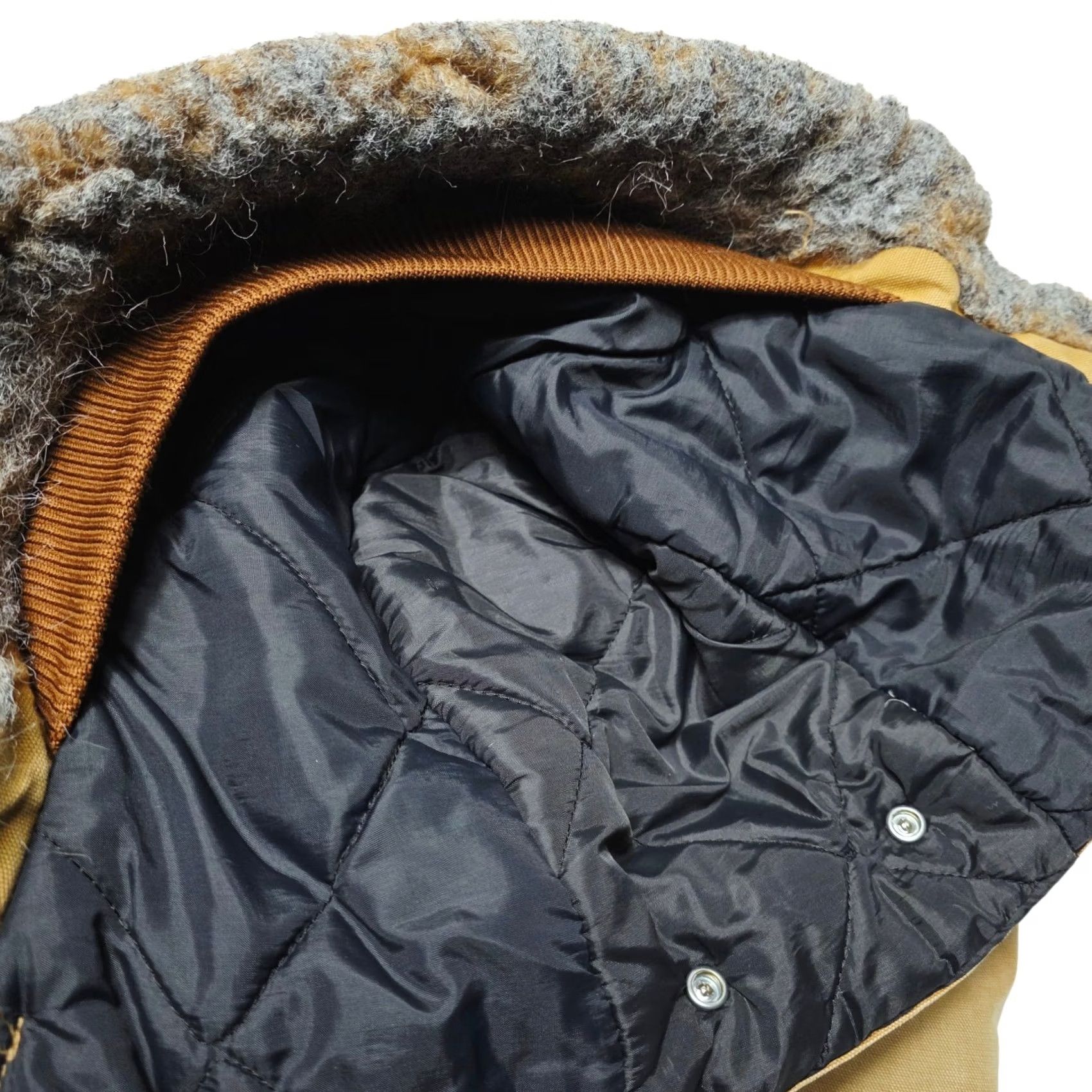 Carhartt VINTAGE Carhartt Beige Canvas Work Wear Work Jacket Removable Hood Fits M Men Medium Knit Zipper Logo Quilted Hooded Adjustable Size US M / EU 48-50 / 2 - 4 Thumbnail