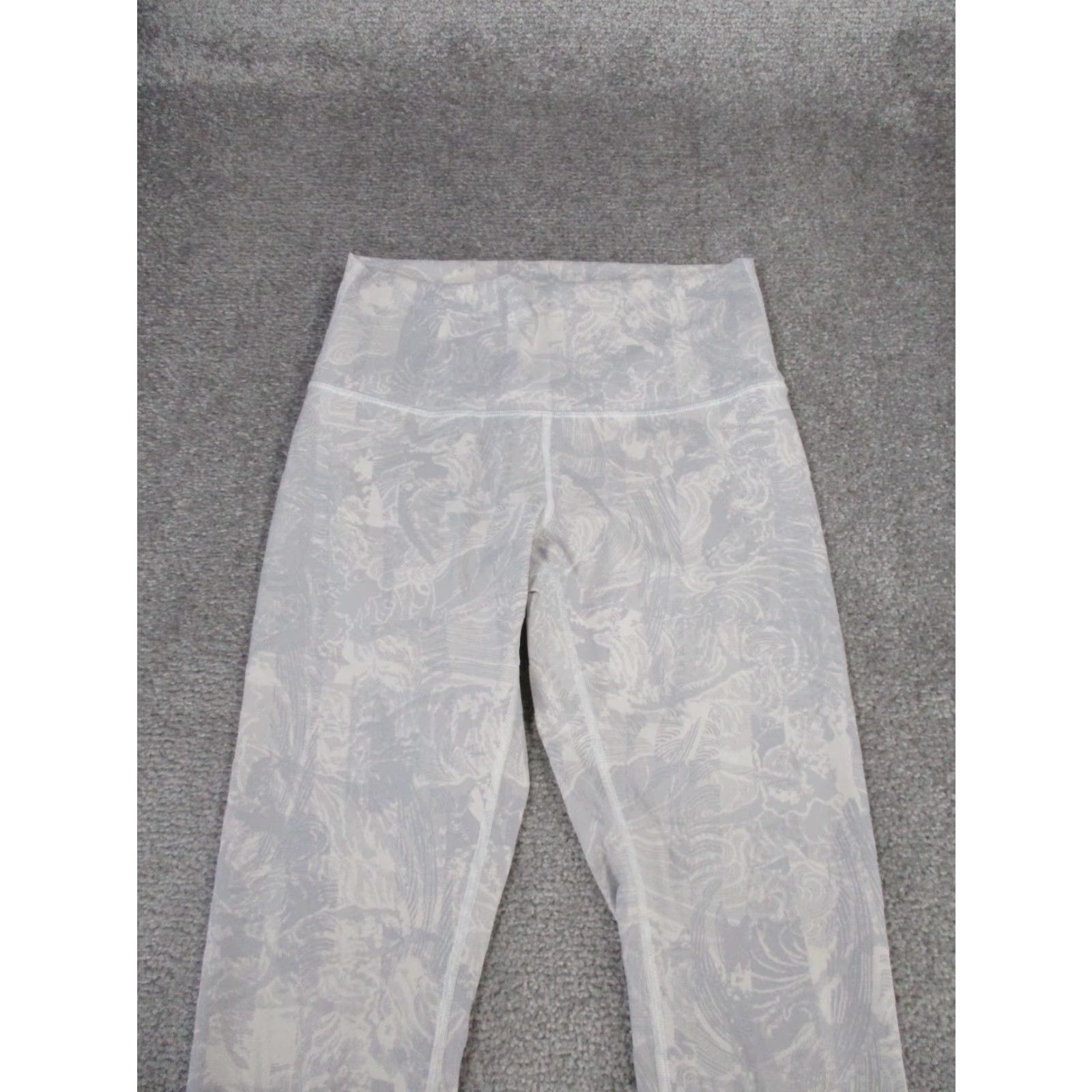 Lululemon Lululemon Leggings Wunder Under Crop HR Eternal Wave White Gray Womens 6 Size 28" / US 6 / IT 42 - 2 Thumbnail