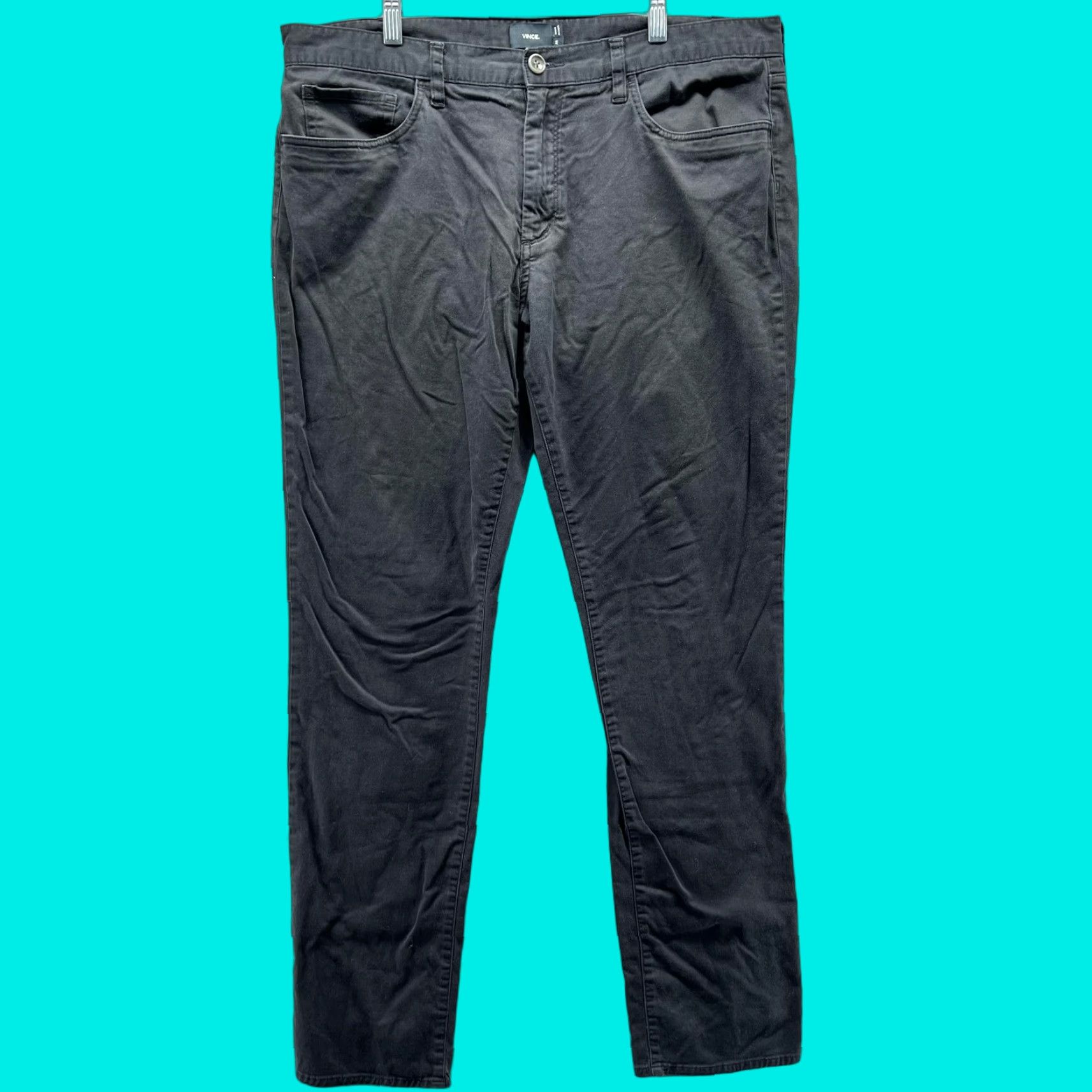Vince Vince Pants Mens 36 Black Chino Five Pocket Casual Straight Leg Pants Size US 36 / EU 52 - 1 Thumbnail