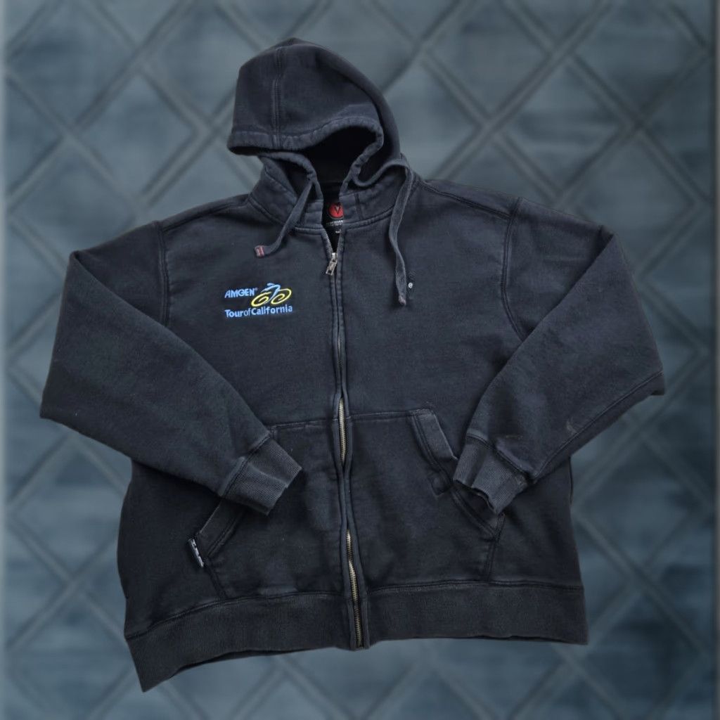 Vintage SCOTTeVEST Hoodie Mens M Black Full Zip AMGEN Tour Of California Distressed Size US M / EU 48-50 / 2 - 1 Thumbnail