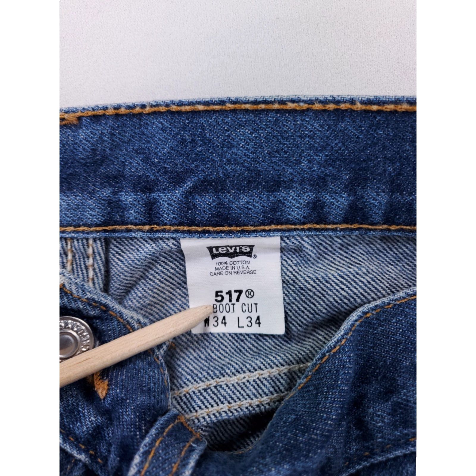 Levi's VINTAGE Levi's 517 Bootcut Jeans Mens 32 x 30 Inseam 30 Blue Y2K Flare 34 x 34 Actual Size US 32 / EU 48 - 2 Thumbnail
