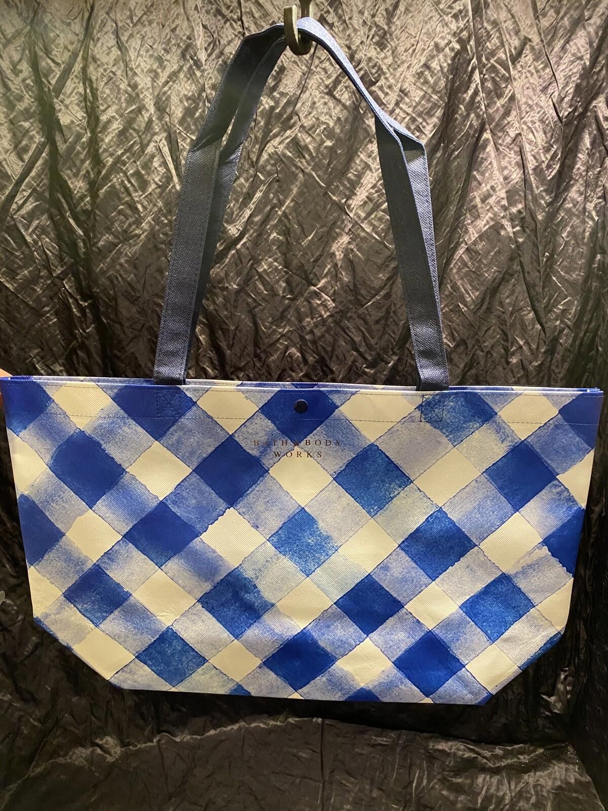 Other Bath And Body Works Blue & White Gingham Tote Bag Gift BAG Size ONE SIZE - 1 Thumbnail