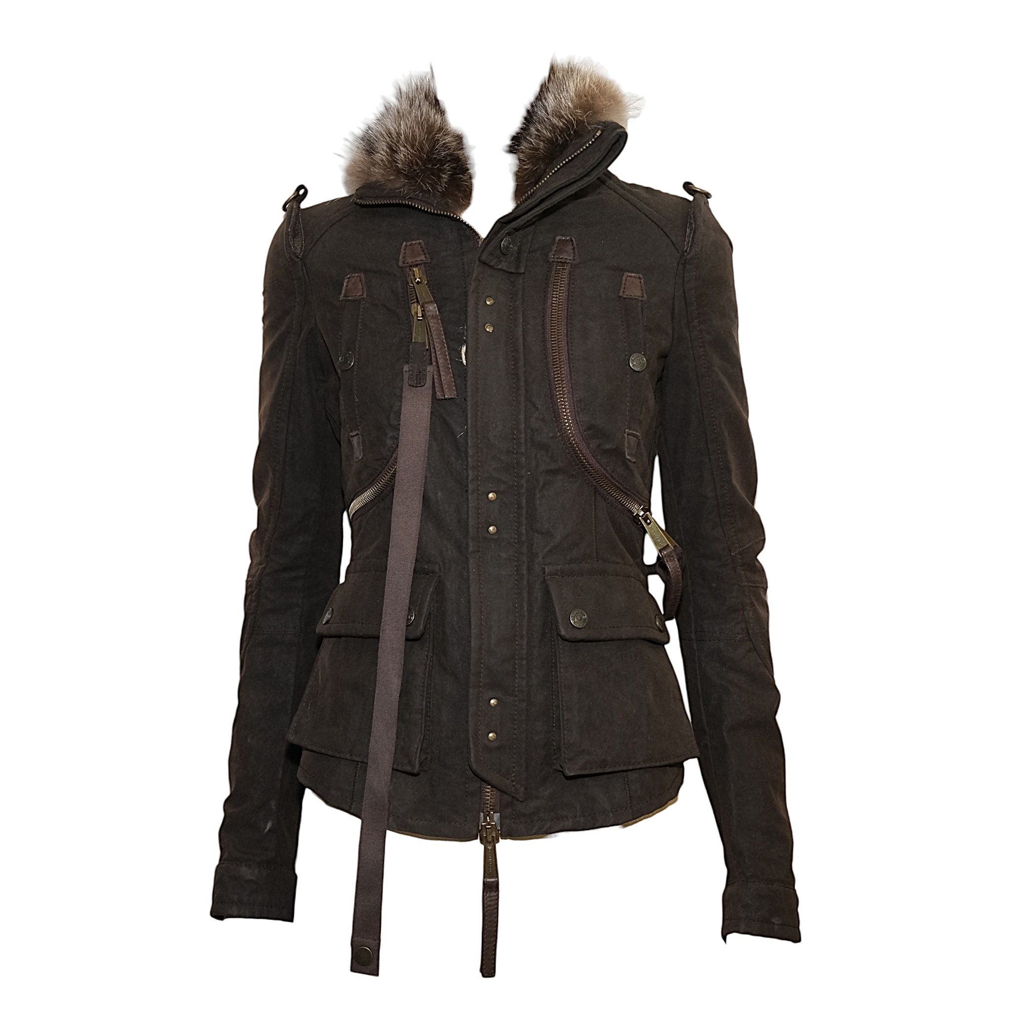 Dsquared2 Y2K Waxed Cotton Multipocket Parachute Bondage Jacket Size S / US 4 / IT 40 - 1 Thumbnail
