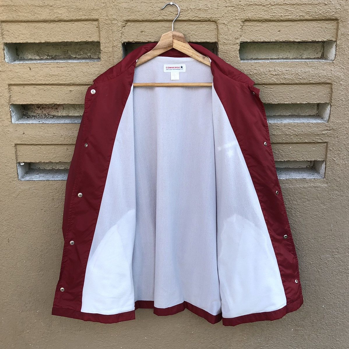 Converse Vintage Converse Snap Button Red Coach Jacket Size US L / EU 52-54 / 3 - 9 Thumbnail