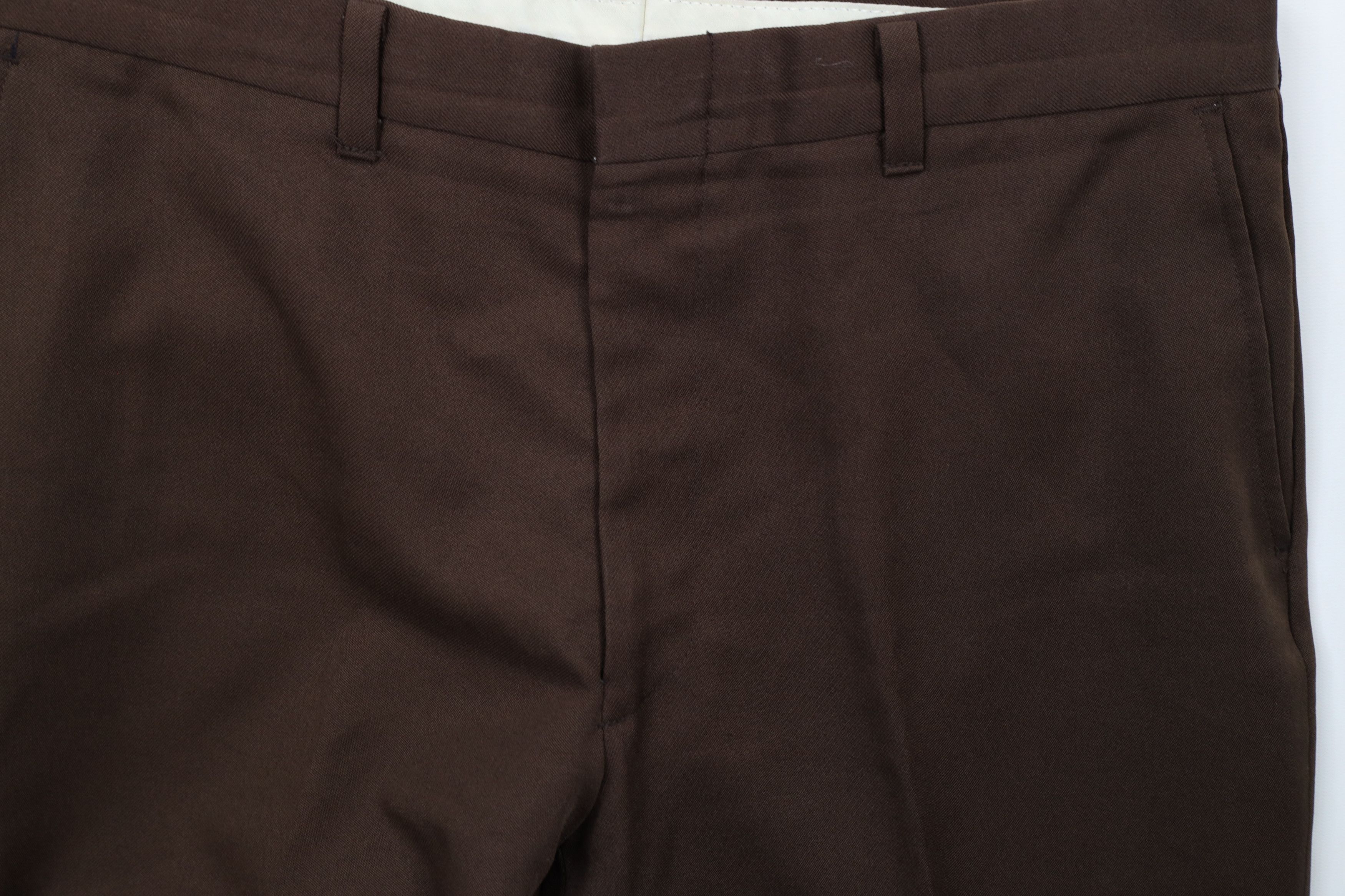 Vintage Vintage 70s Streetwear Flared Wide Leg Chino Pants Brown USA Size US 32 / EU 48 - 6 Thumbnail